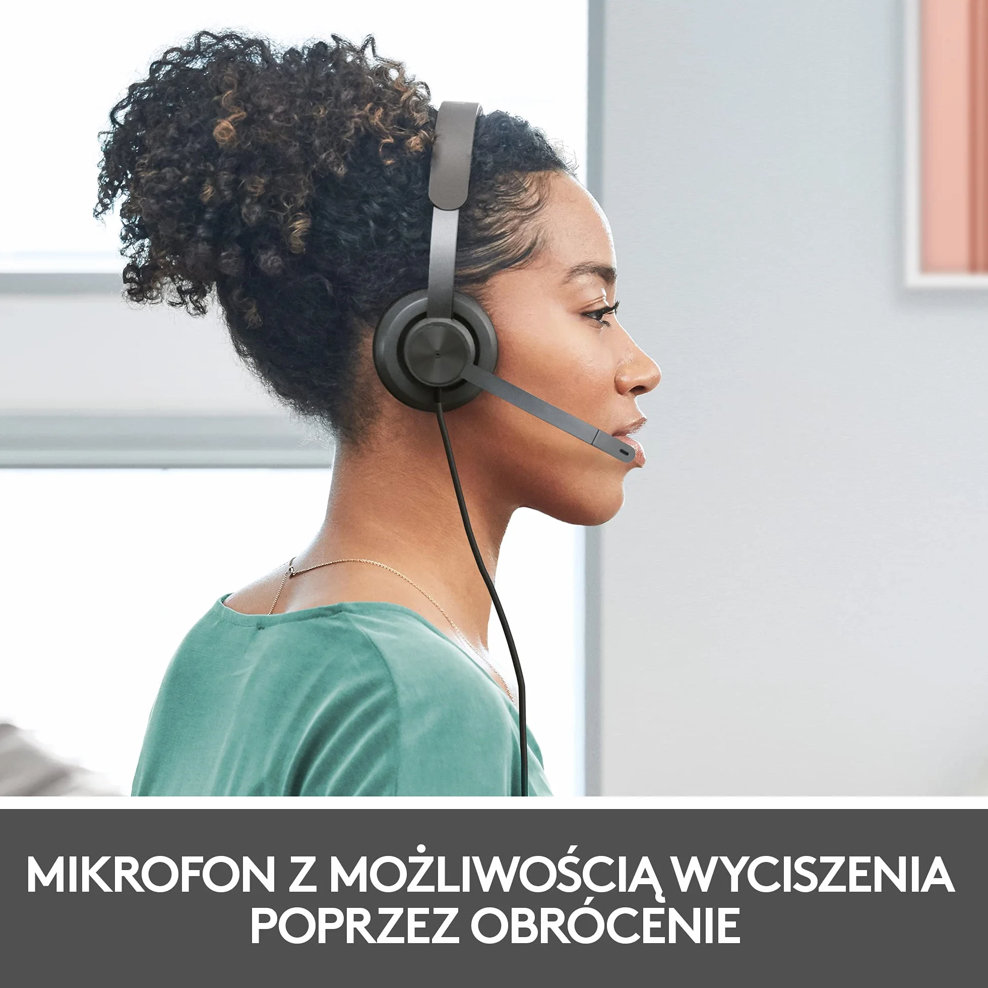 Logitech Zone 750 Przewodowy zestaw słuchawkowy z mikrofonem | Z redukcją hałasu, złączem USB-C i adapterem USB-A, kompatybilność typu plug-and-play dla wszystkich urządzeń - Szary