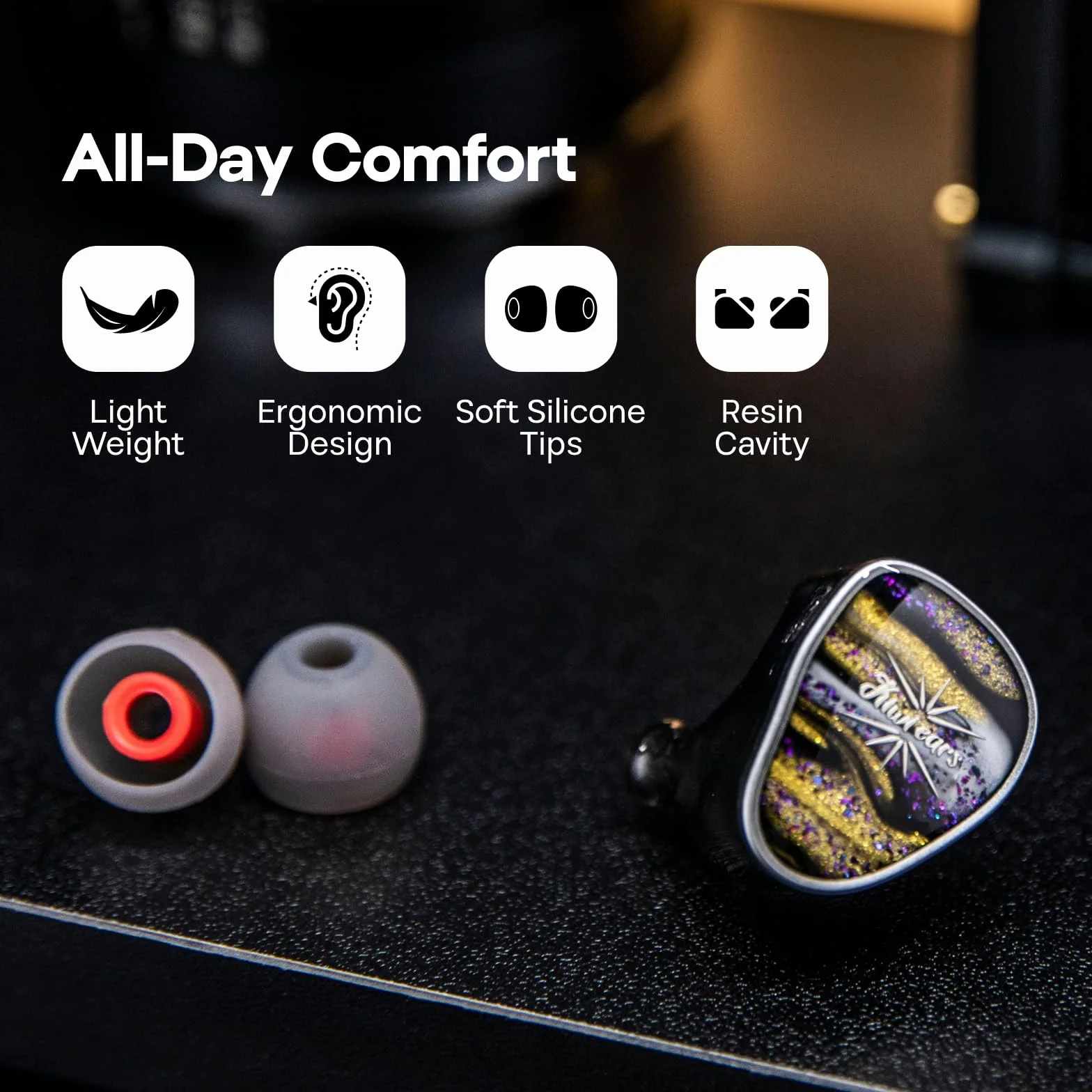 Linsoul Kiwi Ears Étude Monitor douszny, 3BA+1DD+1BN Hybrydowe słuchawki douszne IEM, Słuchawki do gier, HiFi Przewodowe słuchawki stereo z odłączanym 2-pinowym kablem dla audiofilów i muzyków