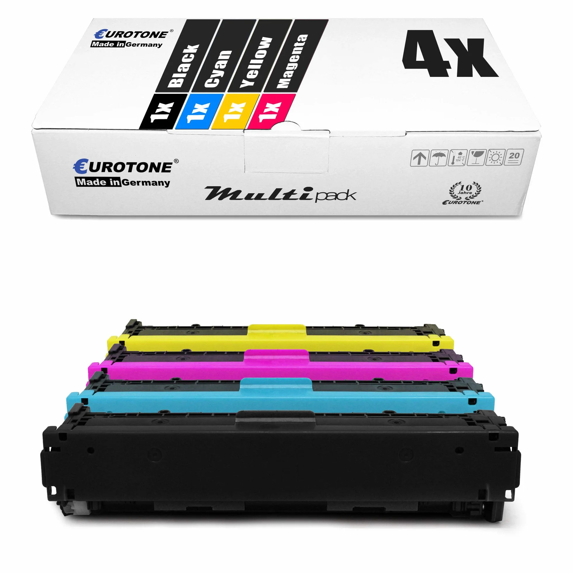 4-częściowy zestaw wysokiej jakości kaseta z tonerem Eurotone zastępuje CB540A-43A regenerowany zamiennik do HP Color LaserJet CP1210 CP1213 CP1214 CP1215 CP1216 CP1217 / CP1513 CP1515 CP1516 CP1517 CP17 CP17 CP17 518 CPP 1519 / CM1312 CM1512 - kompatybil