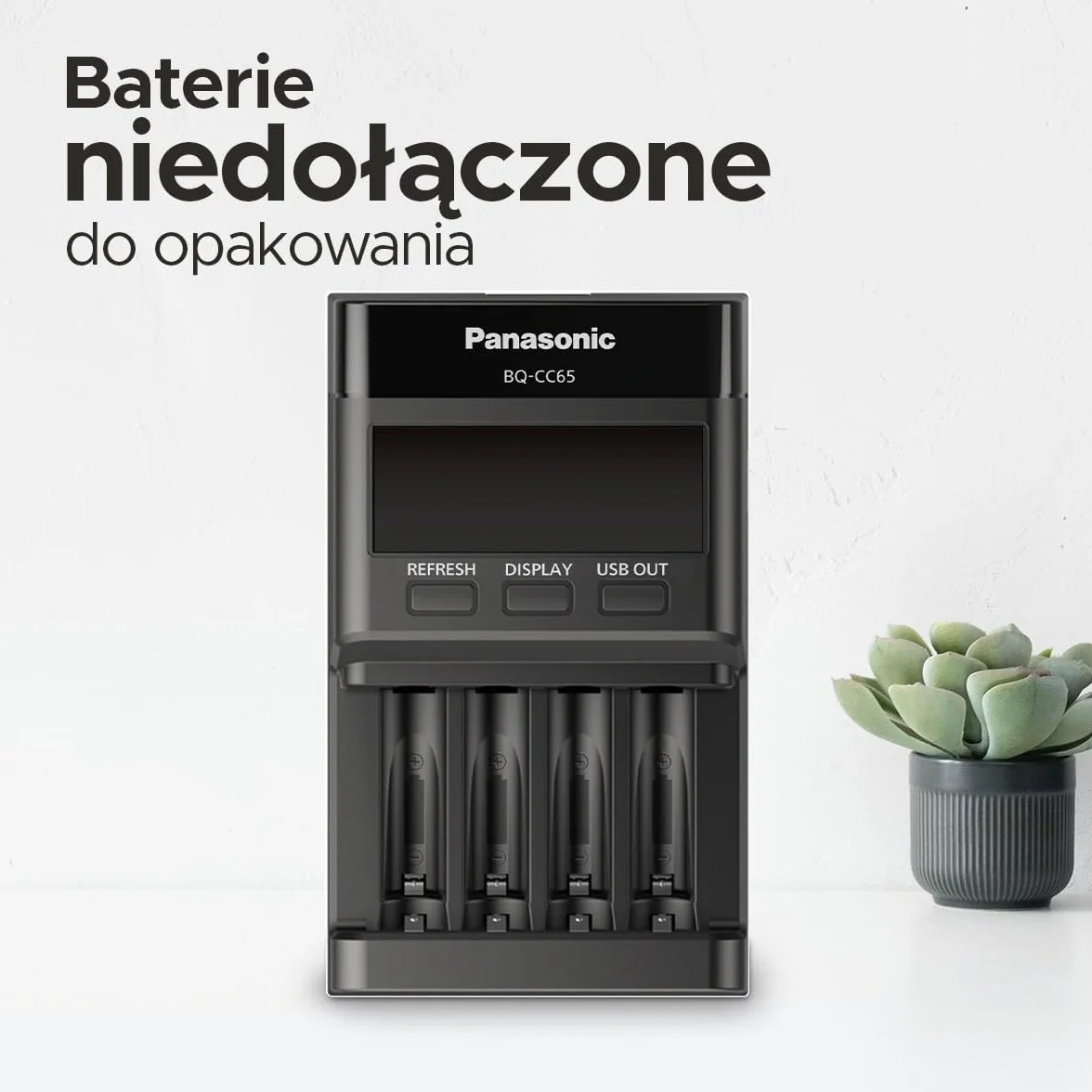 Panasonic Eneloop Pro PEPCHLCD Ładowarka Akumulatorów, Czarny, 4 x 7.5 x 13 cm