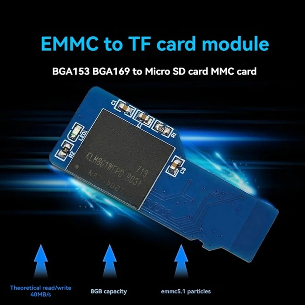 BGA153 BGA169 EMMC na moduł karty TF Upgrade 32 GB konwerter kart TF MMC