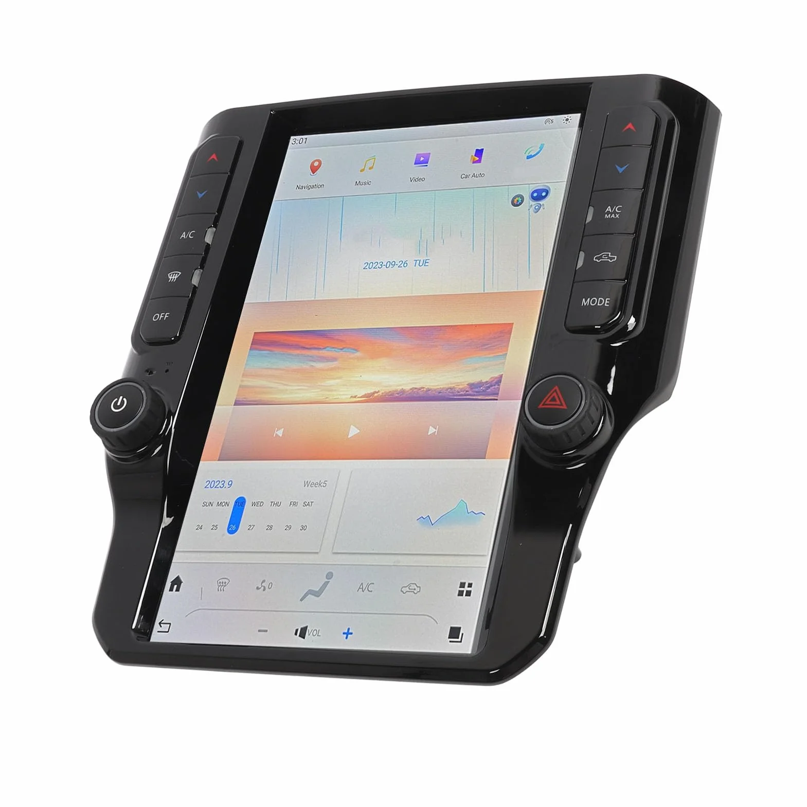 Tomantery Samochodowy Odtwarzacz Multimedialny o Wysokiej Rozdzielczości 11,8-calowy Ekran Carplay dla Samochodowego Zestawu Stereo z Systemem dla 1500, 2500, 3500, 4500, 5500 (8+128G)