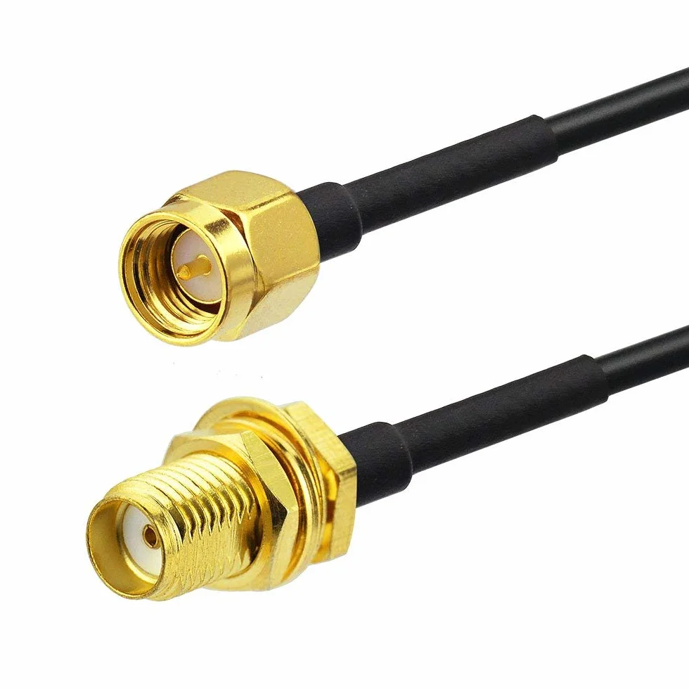 GTIWUNG 10 m kabel przedłużający do anteny WLAN, kabel antenowy SMA męski do żeńskiego, kabel antenowy Wi-Fi, wtyczka SMA i pałeczki