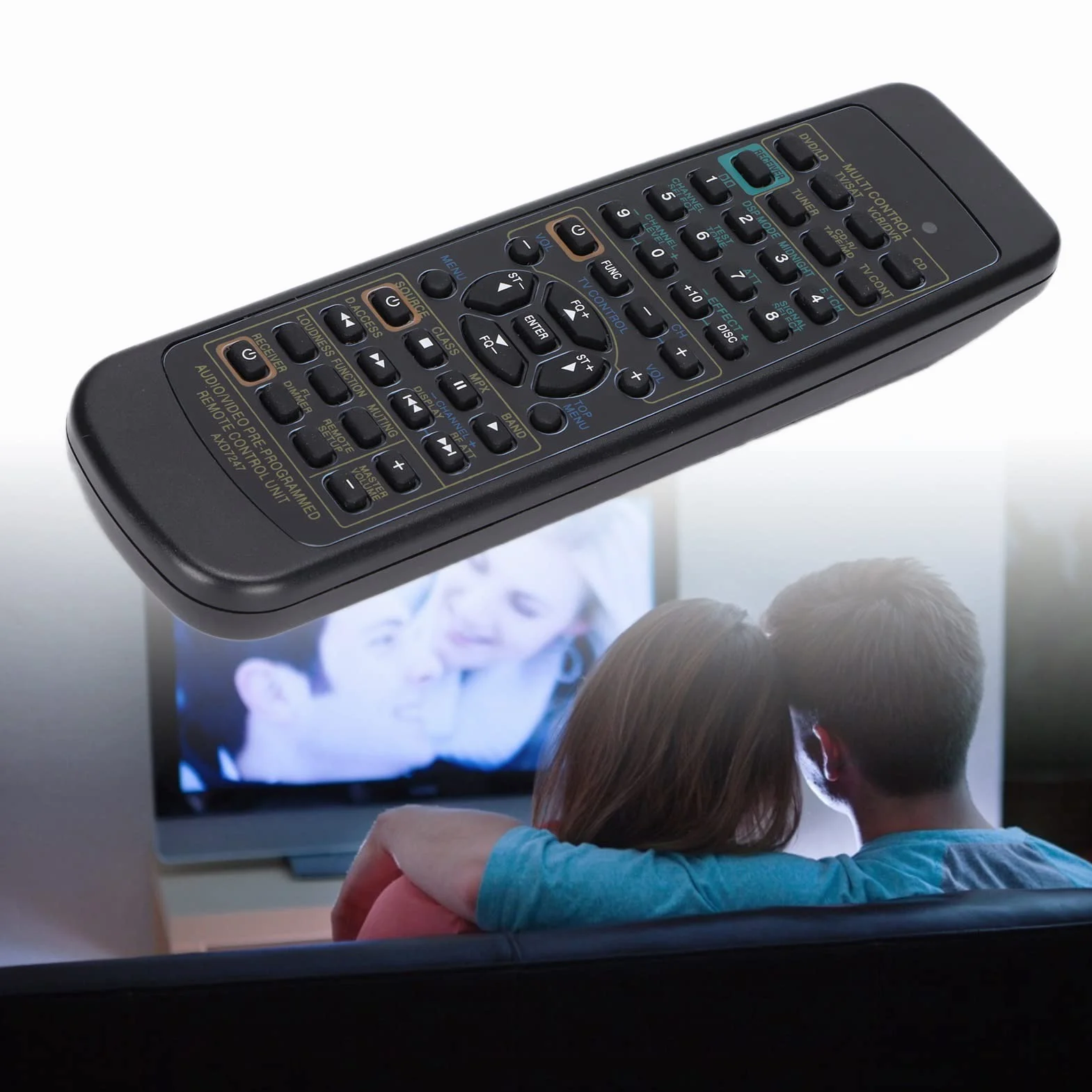 AXD7247 Zamienny Pilot Zdalnego Sterowania Odpowiedni do Amplitunera Audio i Wideo Pioneer, do VSX-D309, do VSX-D409, do VSX-D411, do VSX-D411S, do VSX-D412, do VSX-D412S Itp. Czarny