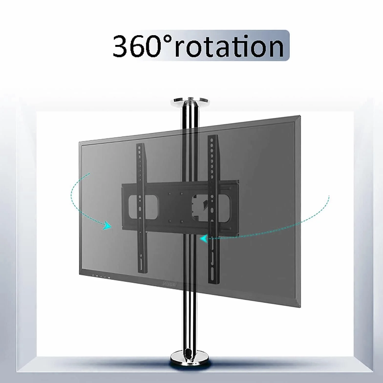 Uchwyt Ścienny Do Telewizora - Stojak Pod Telewizor Lcd, Obrotowy Stelaż 360° Do Ścianki Działowej, Pasuje Do Większości Telewizorów O Przekątnej 32-55 Cali, Uniwersalny