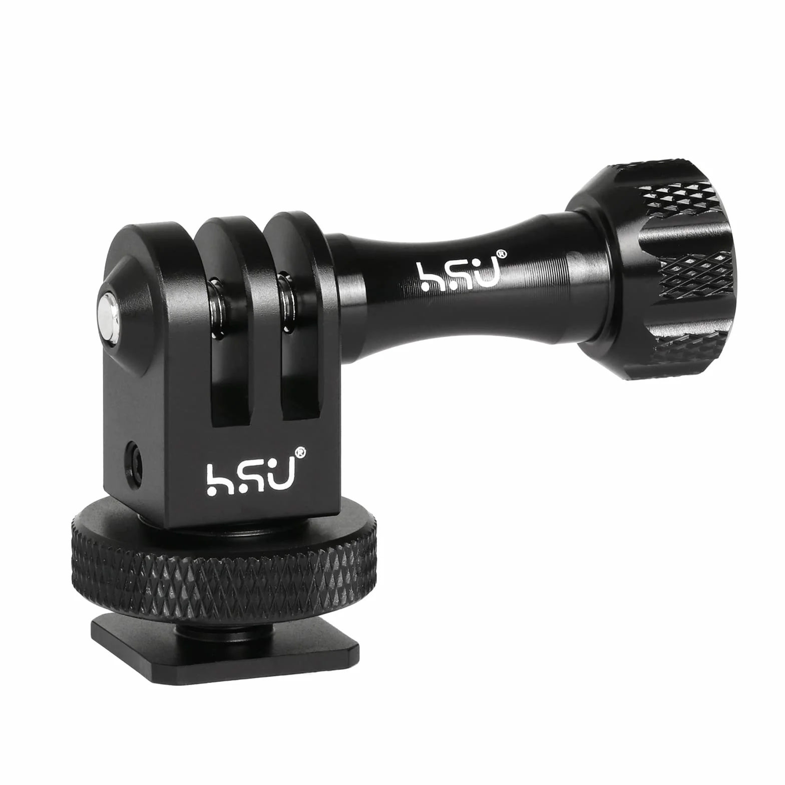HSU Adapter Cold Shoe ze stopu aluminium do GoPro, adapter montażowy statywu do kamer akcji Hero 12/11/10/9/8/7/6/5/4/3