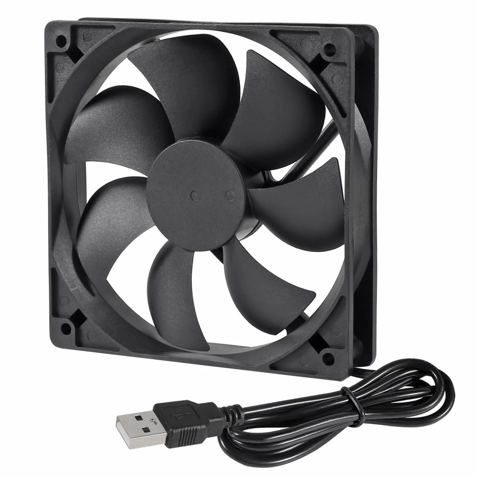Alinan Wentylator USB, 120 x 120 x 25 mm, 5 V, 2000 obr./min, 66,3 CFM, 31,5 dBA wentylator komputerowy i elektroniczny, 4 sztuki