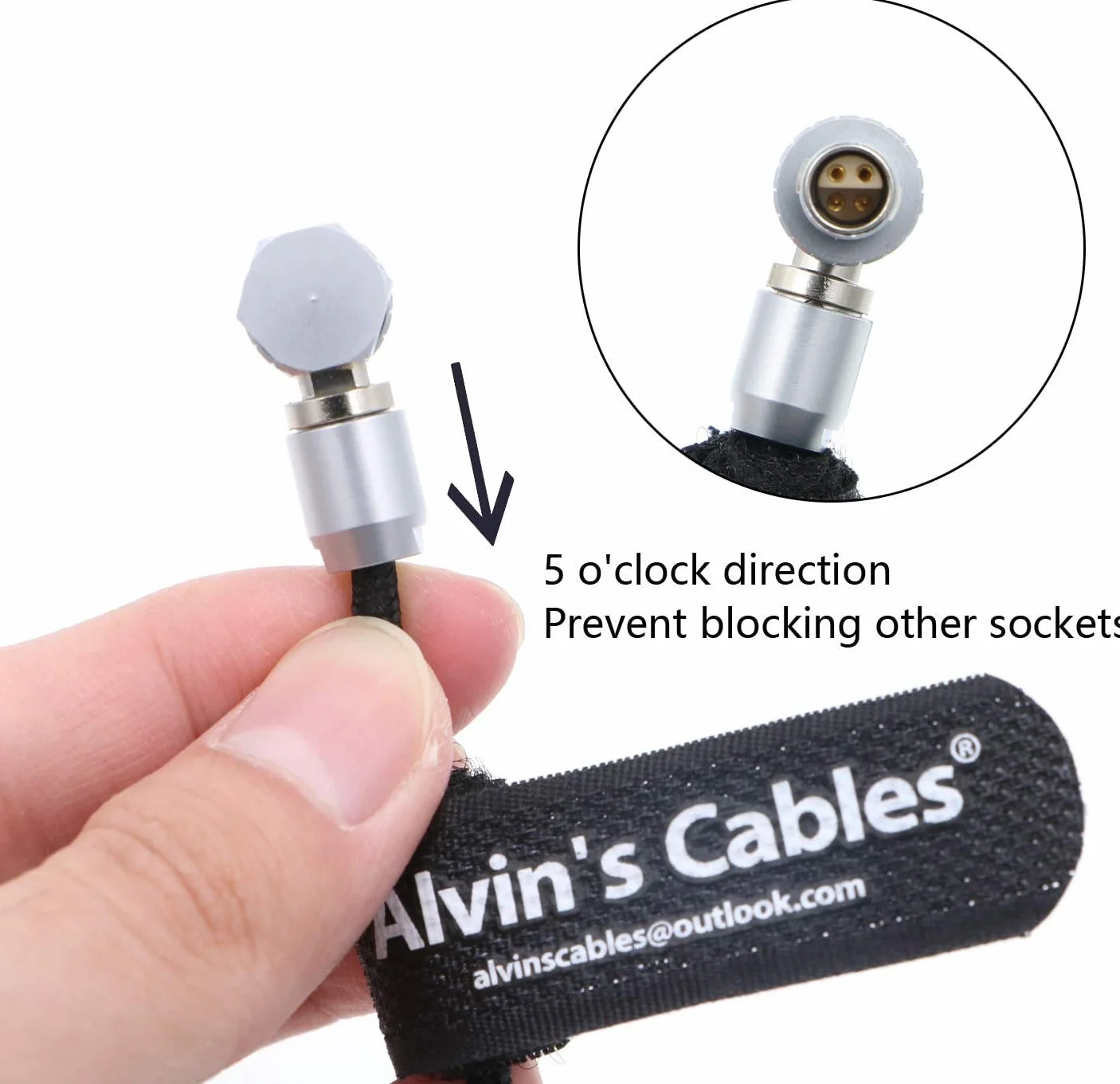 Alvin's Cables Z Cam E2 elastyczny kabel zasilający 4-pinowy kąt prosty do kranu D
