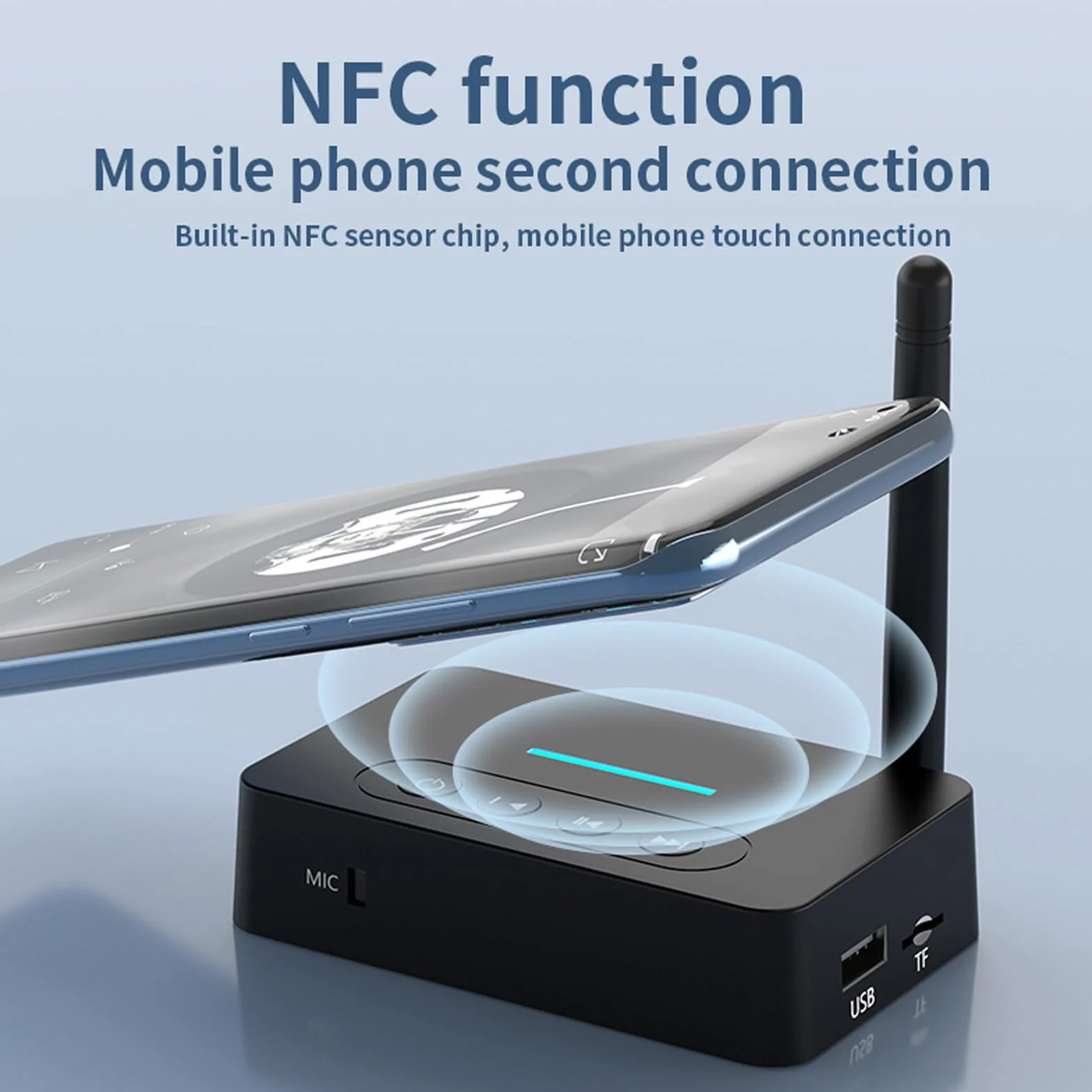 Nadajnik-odbiornik Dźwięku Bluetooth 5.1, Adapter Audio Bluetooth HiFi 2 w 1 z Optycznym Złączem AUX RCA, funkcją NFC, do Domowego Systemu Dźwiękowego i Samochodowego Zestawu