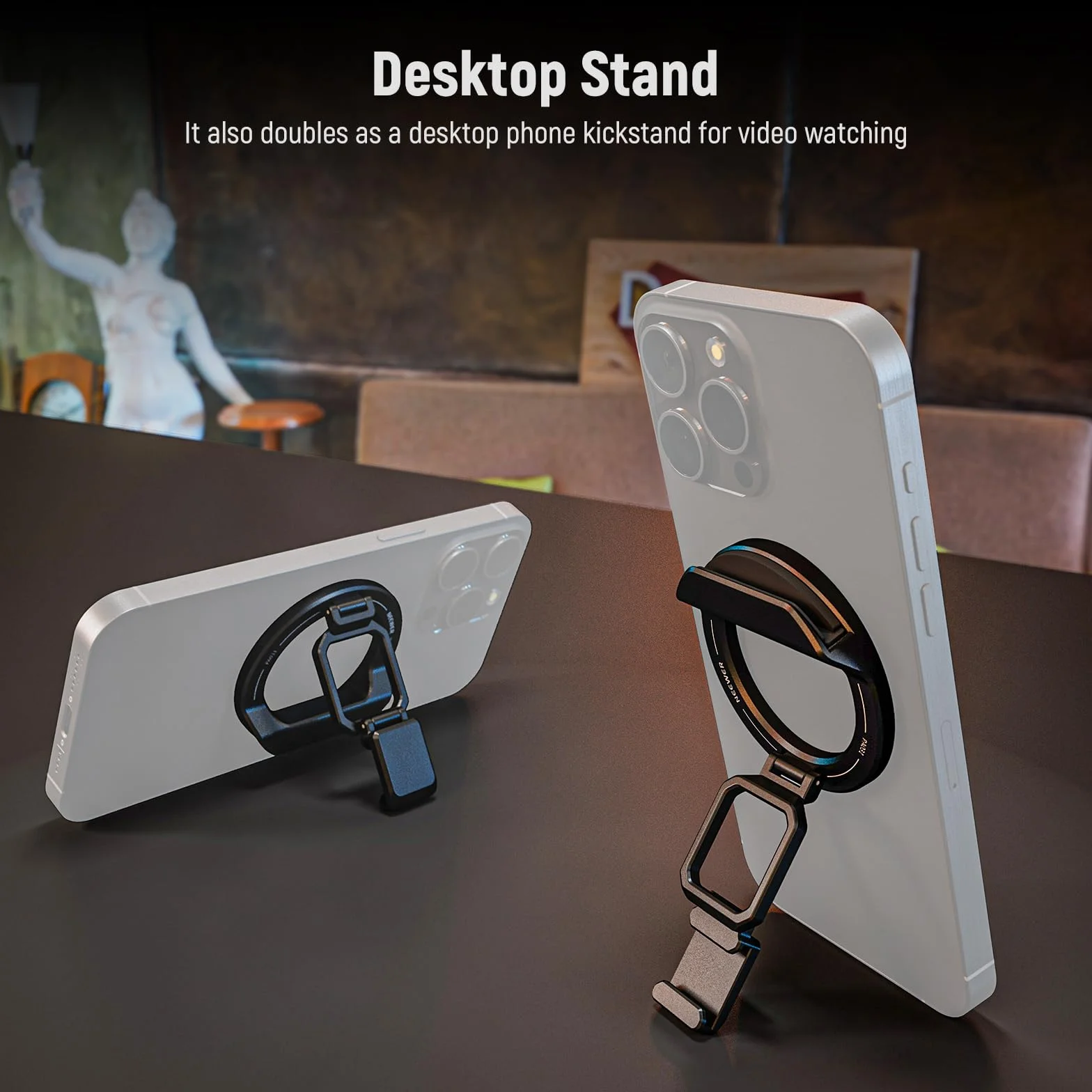 NEEWER Składany uchwyt kamery ciągłej z zimną stopką do MagSafe iPhone 15 Pro Max, 14, 13, 12, MacBook Air M1, MacBook Pro M1/M2