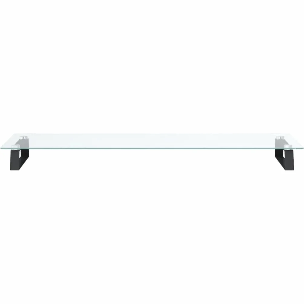 ZIRLANLV Podstawa Pod Monitor/Ekran ze Szkła Hartowanego, 40x20x8 Cm, Uniwersalny Organizer na Półki, Ergonomiczna Podstawka Pod Laptopa na Biurko, Komputer PC, Mac, Komputer, (100x35x8 cm)