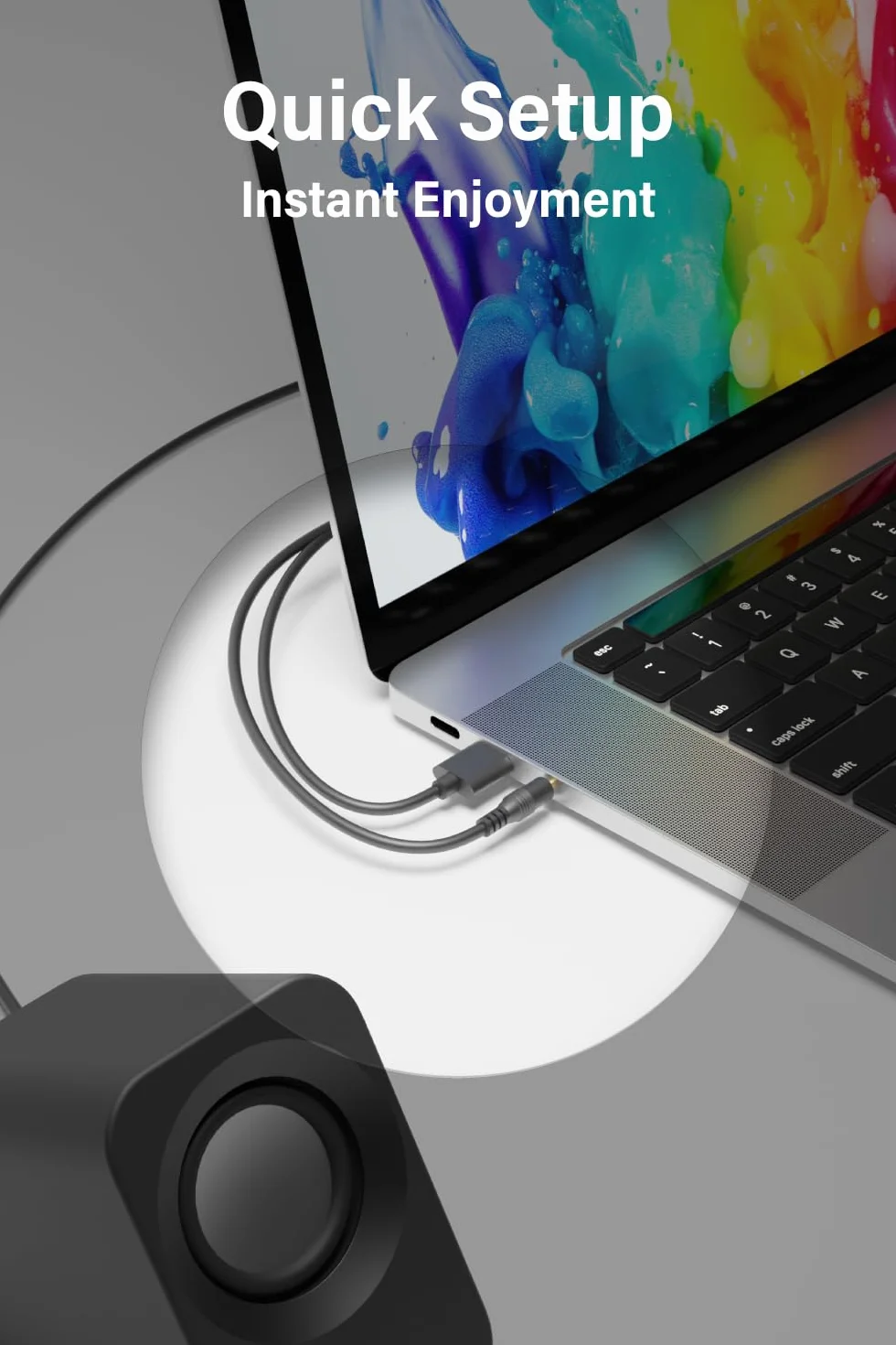 FUNLOGY Głośnik - głośniki stereo 14 W, zasilanie USB, kompaktowy rozmiar z nachyleniem 30°, regulacja głośności, do komputera stacjonarnego, laptopa, monitora, konsoli do gier, czarny