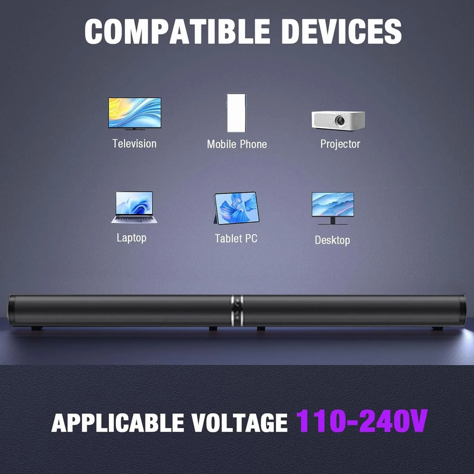 Tangxi Głośnik Telewizora, Głośnik Stereofoniczny Dźwięk Przestrzenny Bluetooth 3D o Mocy 100 W, 3 Tryby EQ Odłączany z Efektem Basowym 2 W 1 do Kina Domowego (wtyczka UE)