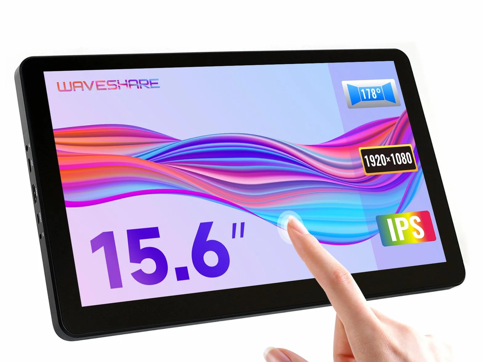 Waveshare HDMI pojemnościowy ekran dotykowy IPS LCD typ H z etui 15,6 cala obsługa Raspberry Pi/Jetson Nano/PC