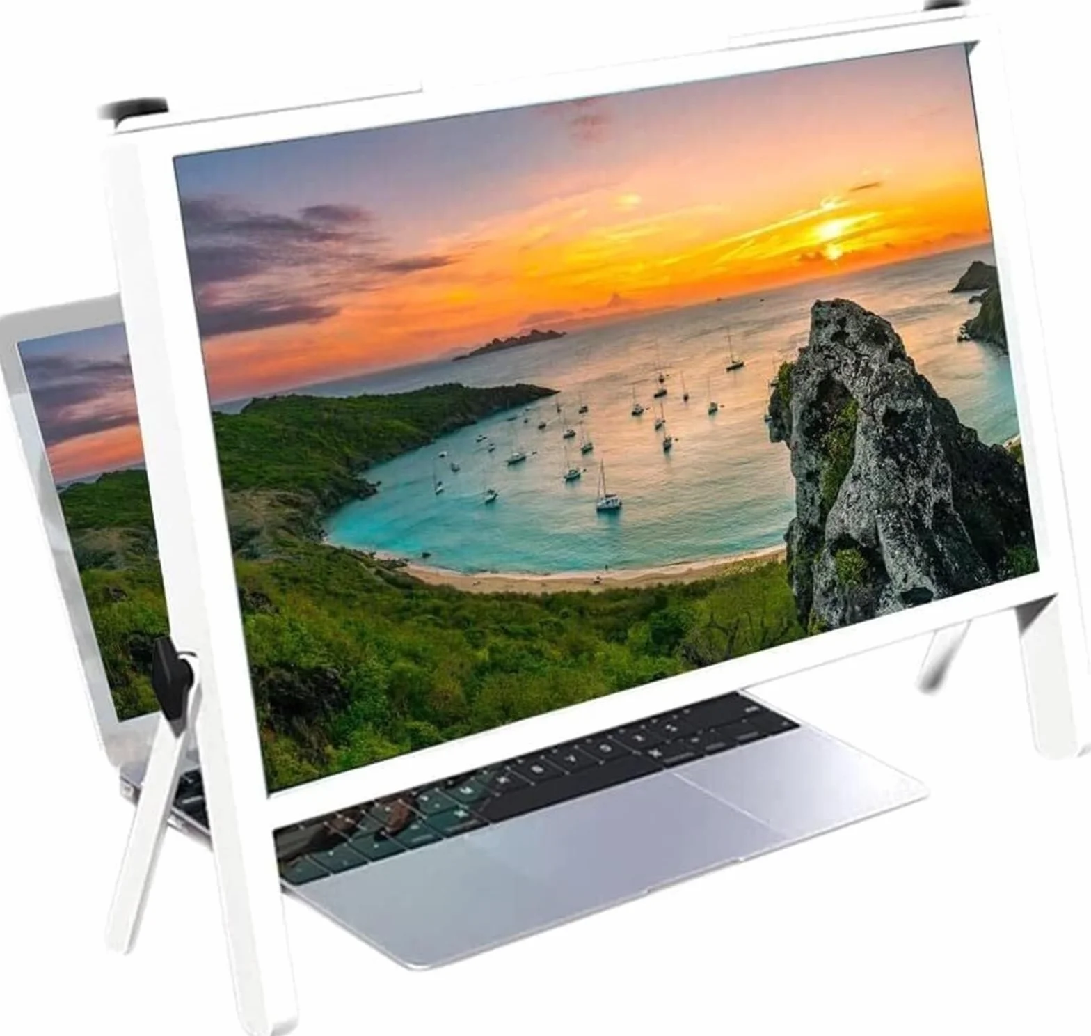 Lupa z uchwytem Okulary powiększające duża lupa do ekranu telefonu laptopa, 3D Hd Copmputer lupa do ekranu wzmacniacz projektor do gier