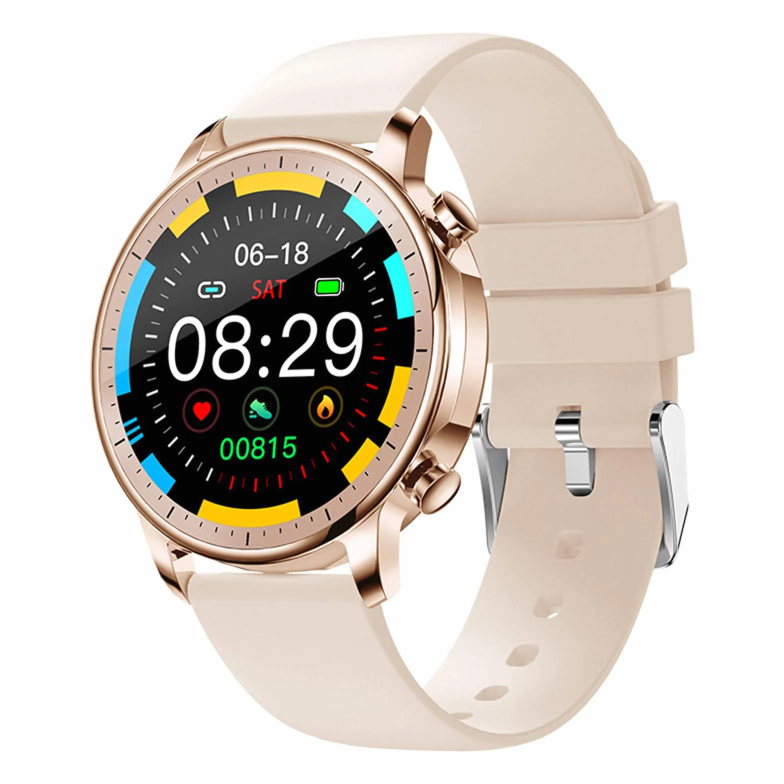 V23 Inteligentny zegarek Męski w pełni dotykowy ekran Ciśnienie krwi IP67 Wodoodporna opaska monitorująca aktywność fizyczną Smartwatch sportowy Kobiety na iOS Android (B) little surprise