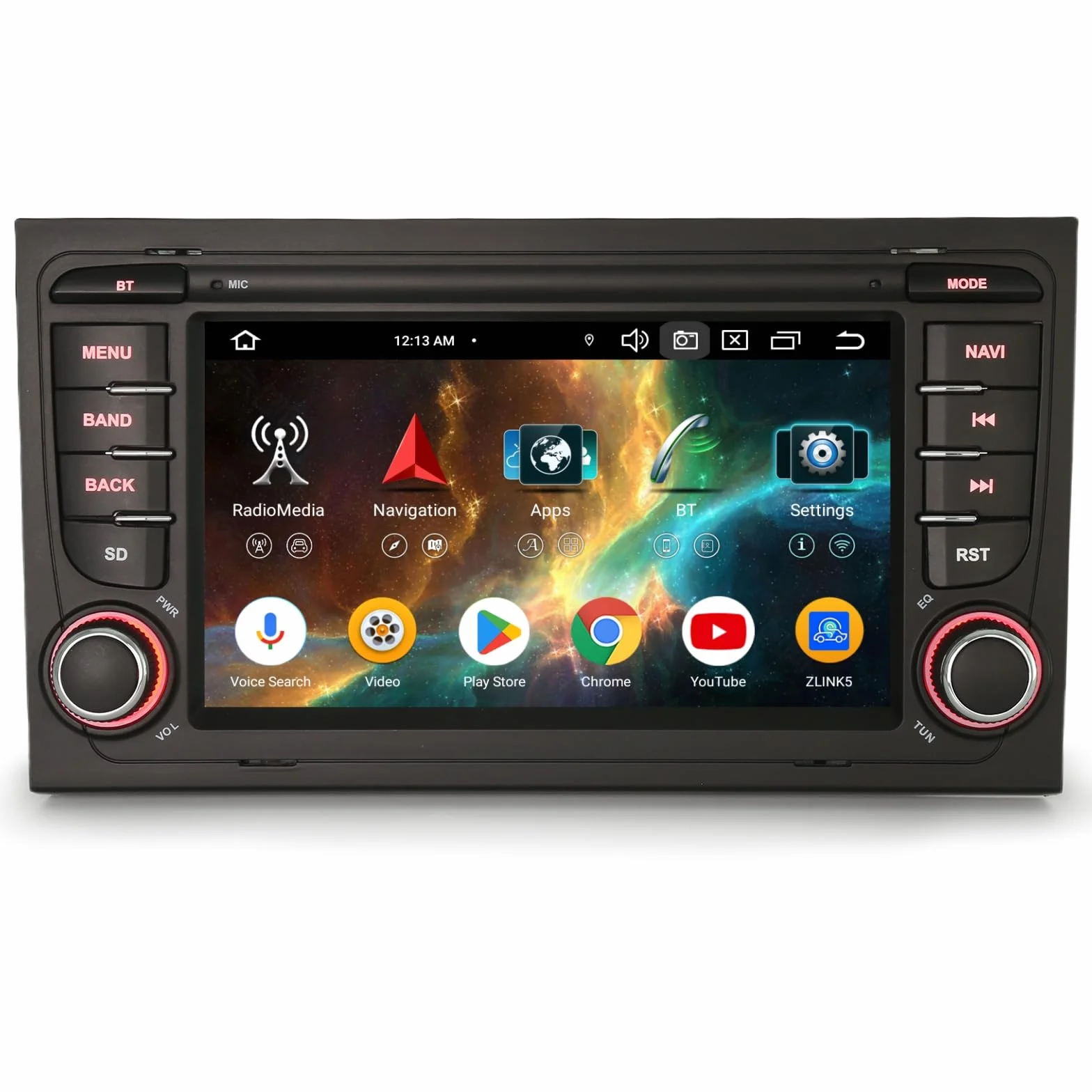 Erisin Android 13 ośmiordzeniowy 4 GB + 64 GB radio samochodowe do Audi A4 2002-2007 S4 RS4 B9 B7 RNS-E SEAT EXEO z nawigacją GPS, obsługuje bezprzewodowy CarPlay Android Auto WLAN 4G Bluetooth FM RDS