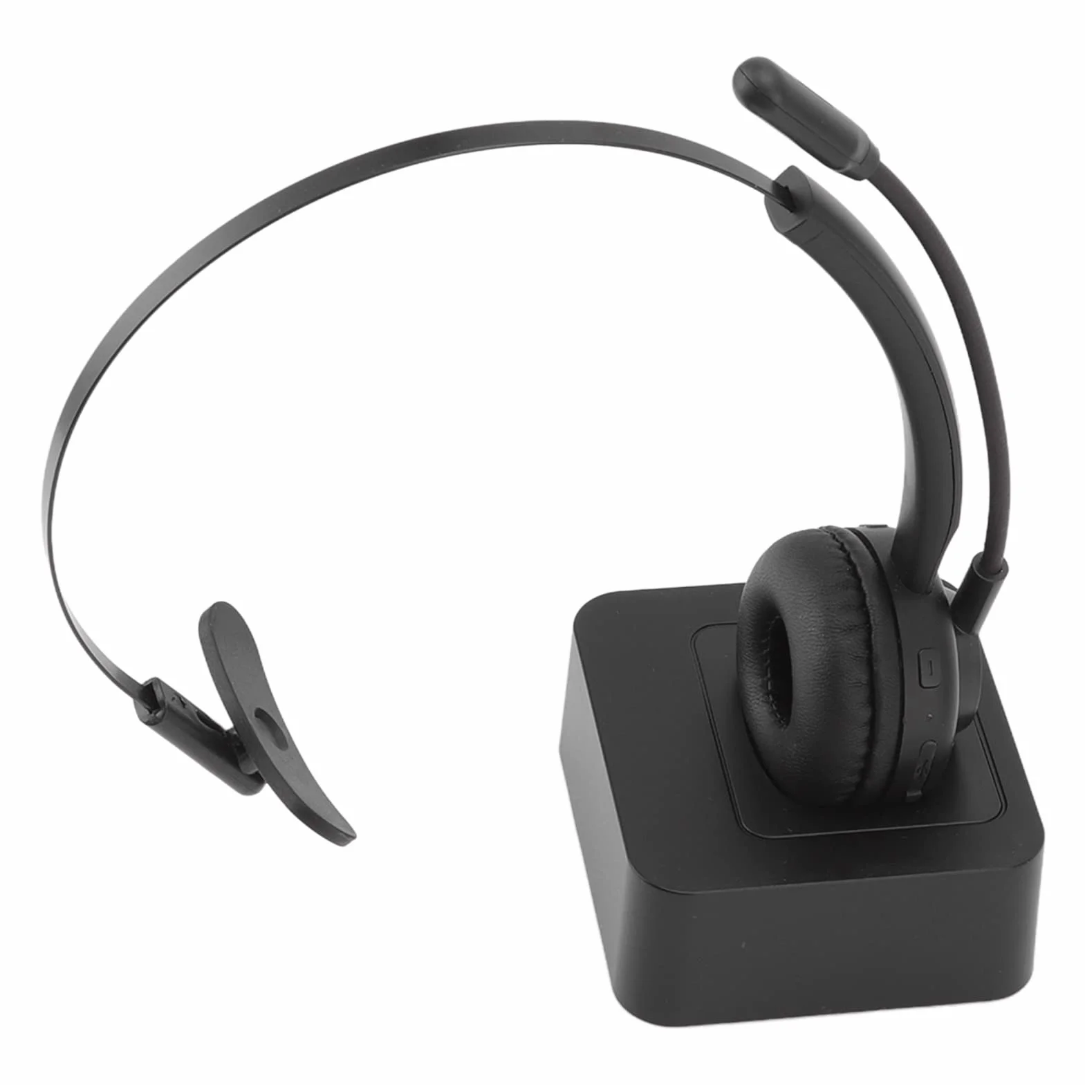 Zestaw słuchawkowy do call center, komfort z redukcją szumów Elastyczny mikrofon z redukcją szumów 300 °, zestaw słuchawkowy Bluetooth z zasięgiem bezprzewodowym 10 M, z magnetyczną podstawą ładującą