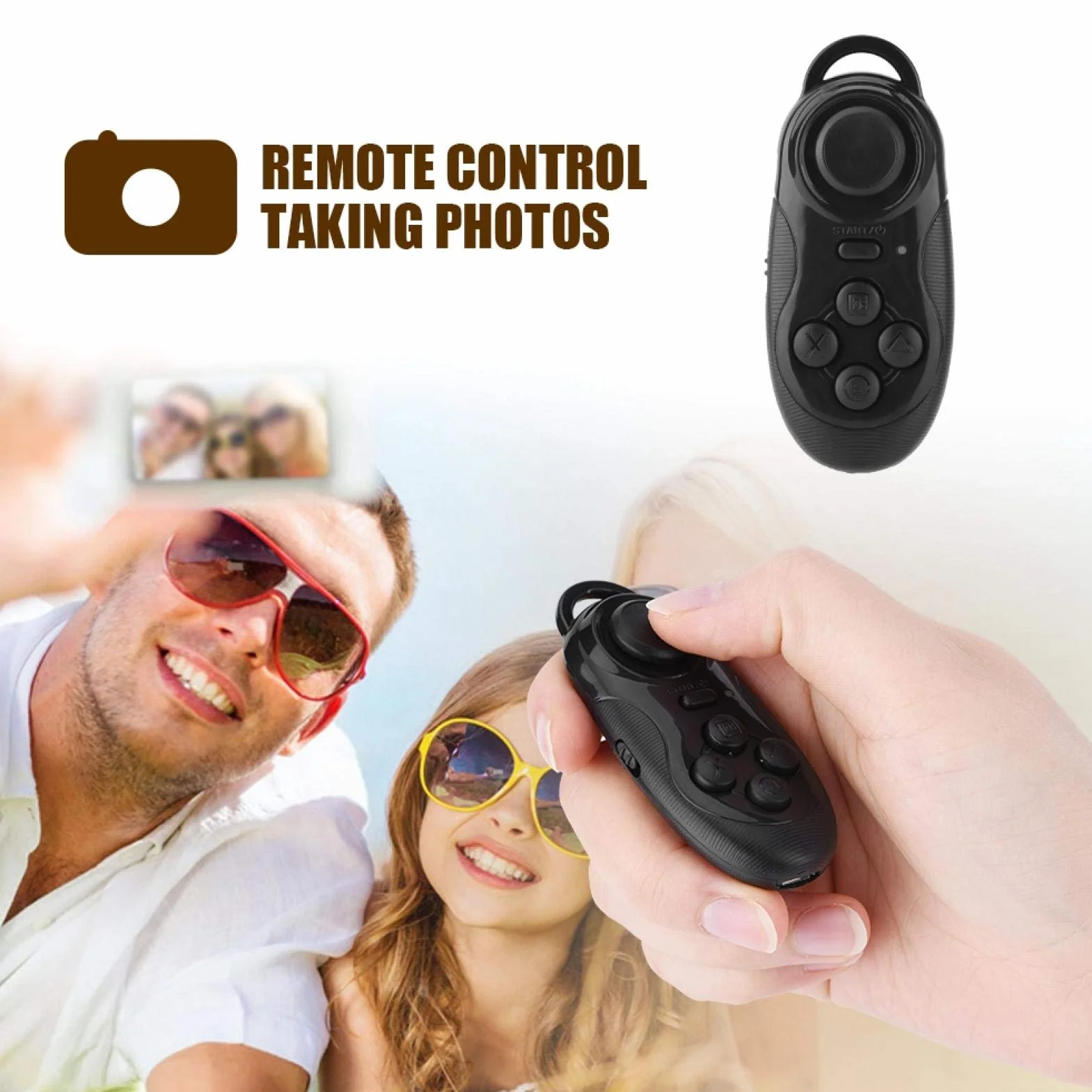 Mini Przenośny Wielofunkcyjny Bezprzewodowy Bluetooth 3.0 Gamepad Selfie Pilot Migawka do telefonu Gear VR Okulary Tablet PC TV iOS Systemy Android