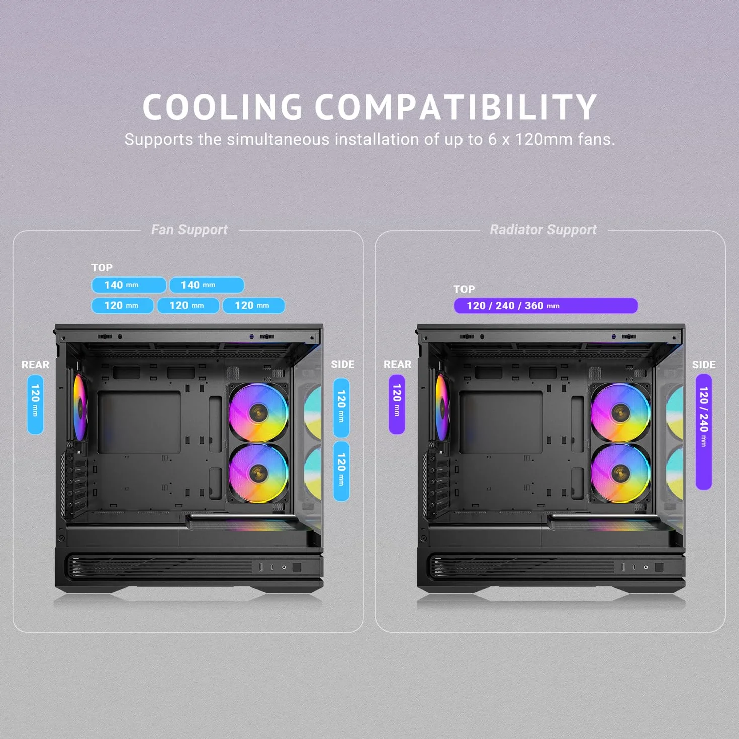 Antec C2M ARGB, kompaktowa obudowa MicroATX, panoramiczne szkło hartowane, wysoki przepływ powietrza, 3 wentylatory PWM ARGB w zestawie, obsługa chłodnicy 360 mm i procesor graficzny 415 mm, typ C 10