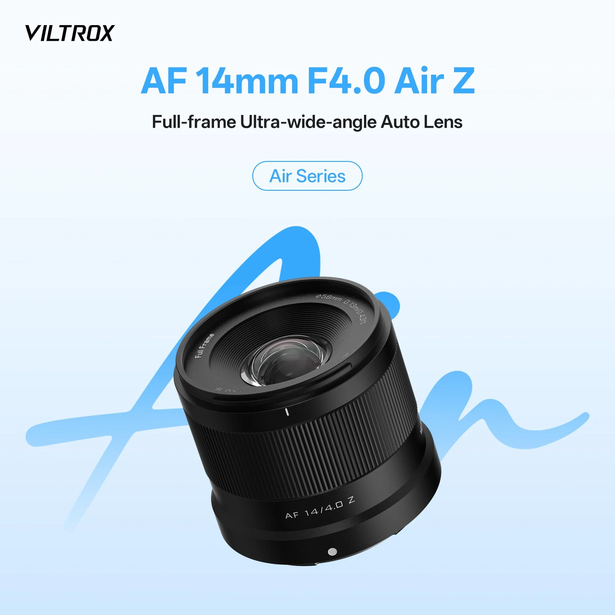 VILTROX AF 14mm F4.0 Air pełnoklatkowy Obiektyw do mocowania Nikon Z, 112,6° ultraszerokokątny obiektyw autofokusem STM kompatybilny z Nikon mocowaniem Z Z5 Z5II Z50II Z6II Z30 Z8 ZFC ZF