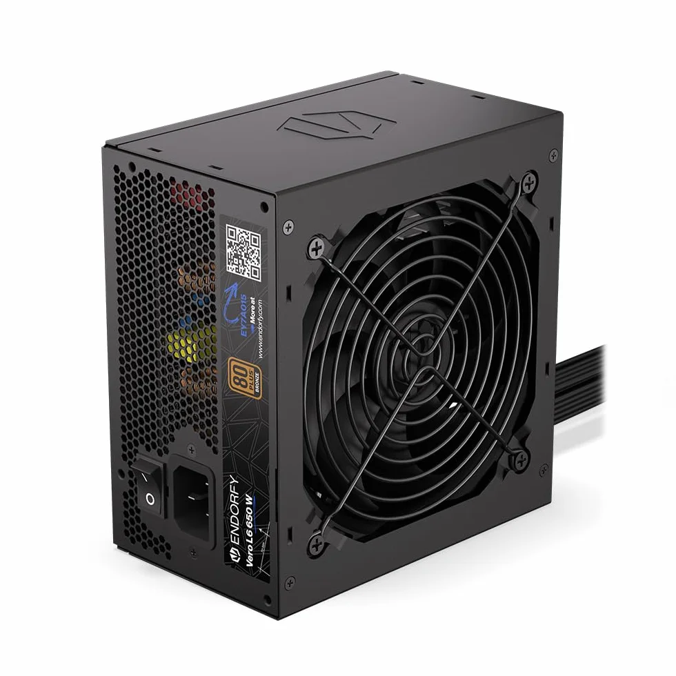 ENDORFY Vero L6 650W ATX 3.1 zasilacz 80 PLUS Bronze, Cybenetics Silver, PCIe 5.1, 12V 2x6 450W, Stratus 120 mm, PSU do PC Gaming, 650 W