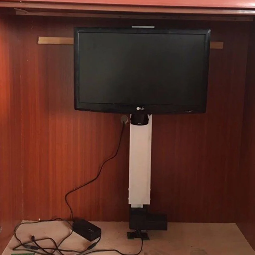 Stojak pod telewizor, elektryczny uchwyt do telewizorów z regulacją wysokości 700 mm, do ekranów plazmowych LCD 26"-57"