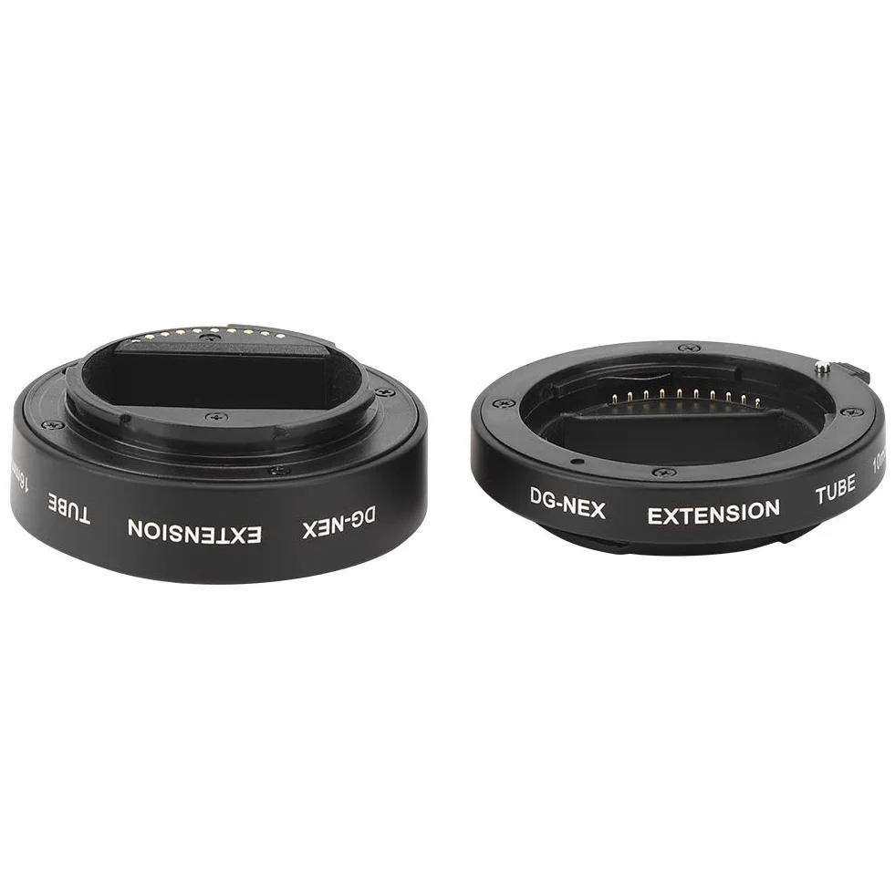 10mm + 16mm automatyczne ogniskowanie makro pierścień pośredni rura przedłużająca, do aparatów dla A9 A7 A7II A7III A7RIII A7RII A7S A7R A6300 A6000 A5000 A6500 A6600 NEX-5T