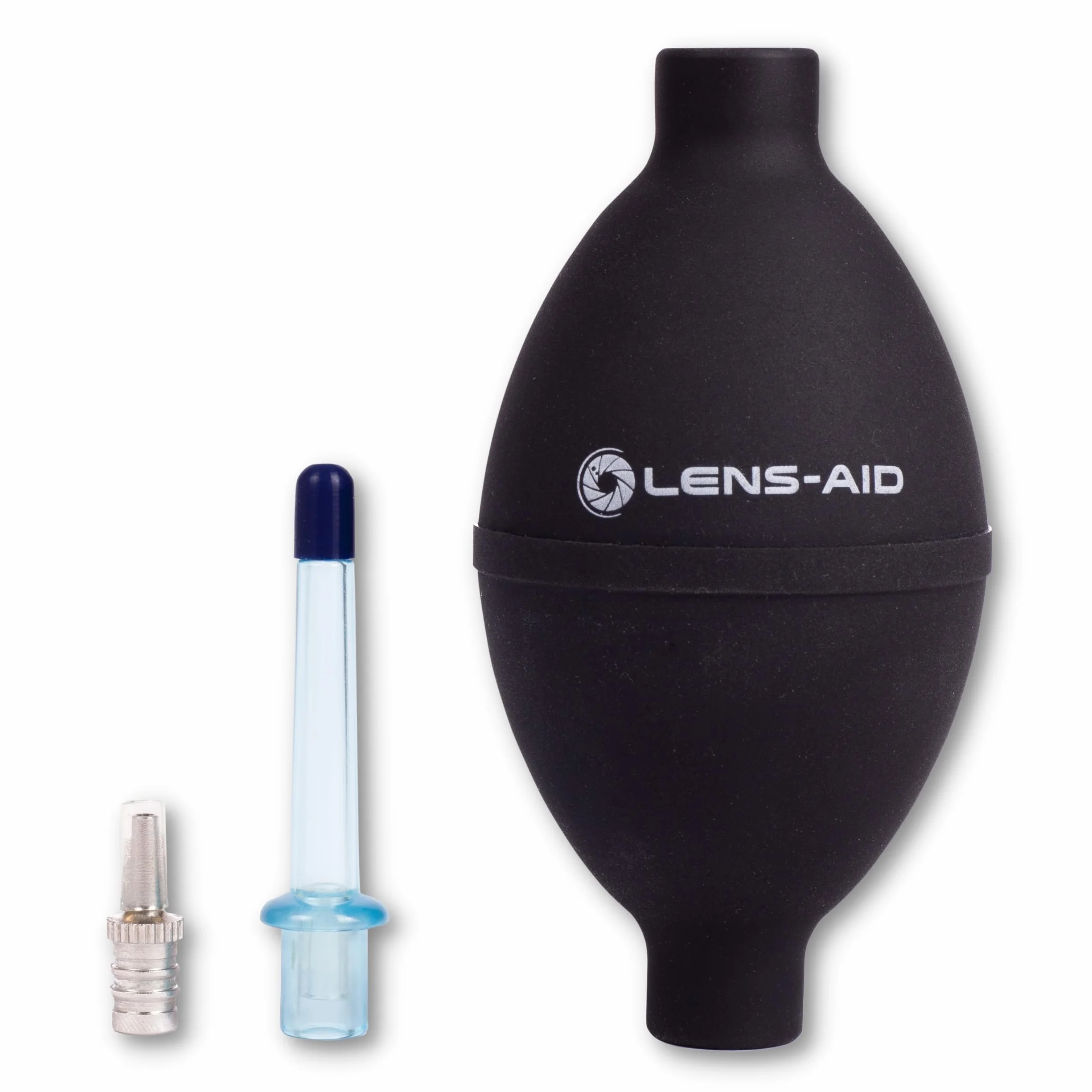 Lens-Aid Gruszka Powietrzna – Air Blower z 2 Dyszami i Gumową Końcówką – Do Czyszczenia Sensora, Obiektywu, Ekranu, Klawiatury – Mocny Strumień Powietrza, Bezpieczne Czyszczenie Sprzętu