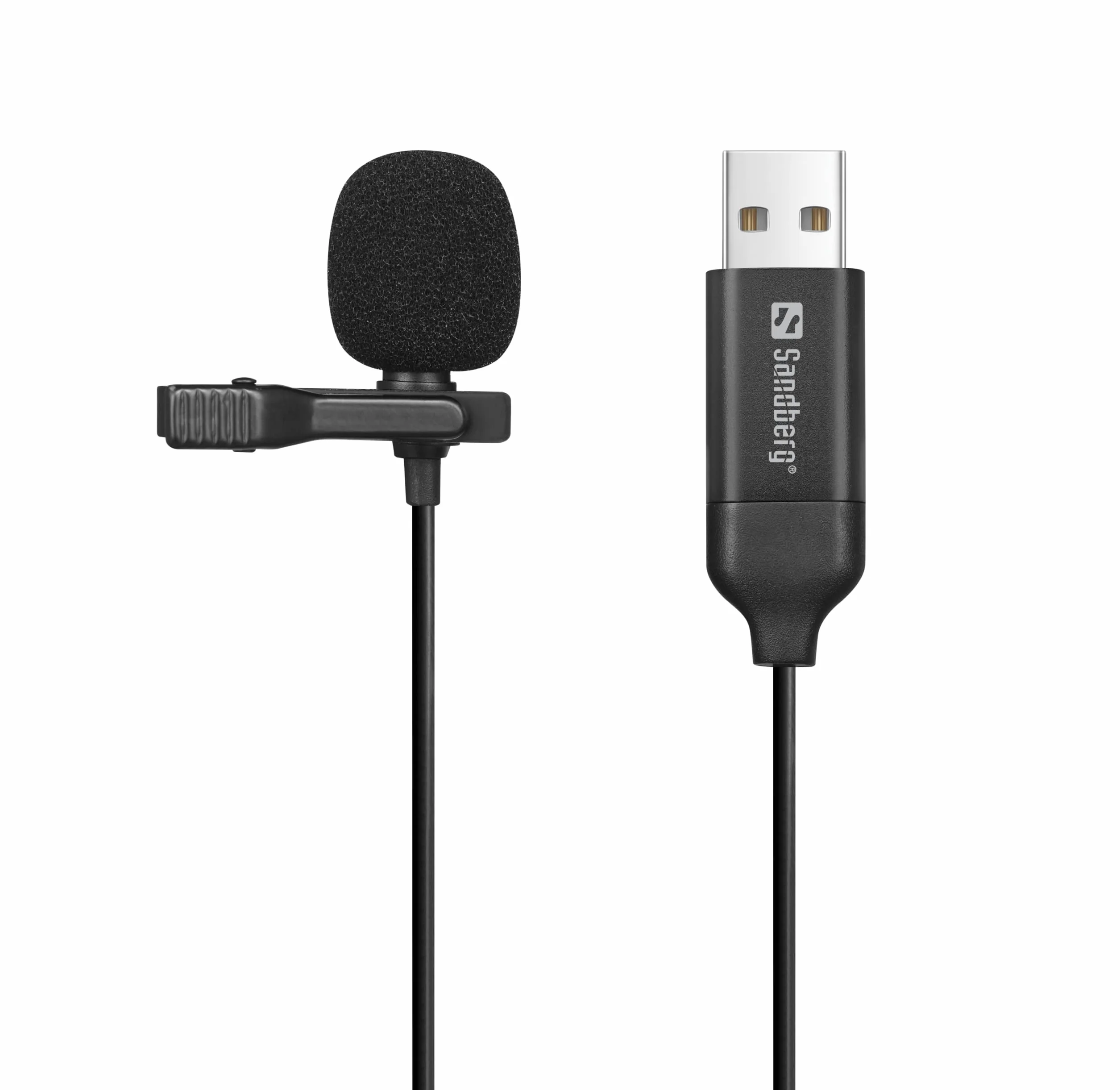 Sandberg Streamer Mikrofon USB wielokierunkowy z klipsem do laptopa Plug & Play