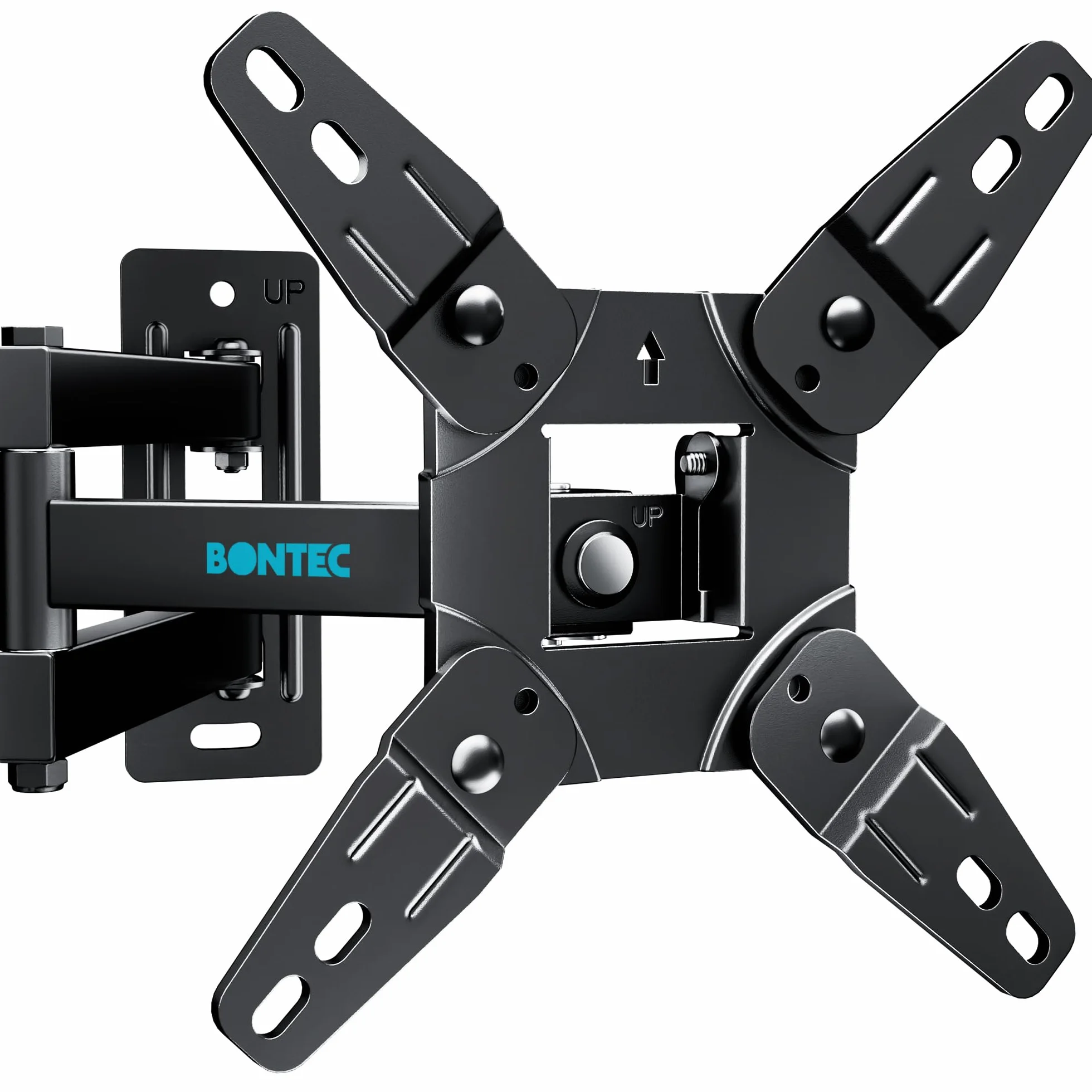 BONTEC Uchwyt ścienny do telewizorów 13-42 cale, 25 kg, VESA 200x200mm, pełny ruch, obrót 360°