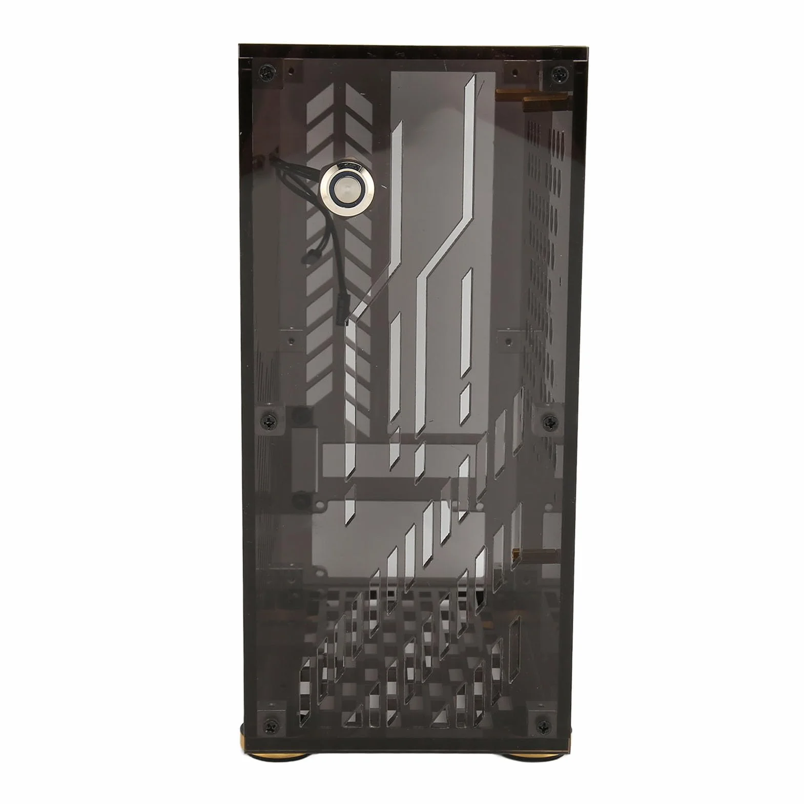 Obudowa Mini ITX Przezroczysty panel akrylowy Chłodzenie 360 ​​stopni Kompaktowa, lekka obudowa Mini PC dla entuzjastów majsterkowania i małych konstrukcji Pojemność 4,3 l Rozmiar (Czarny)