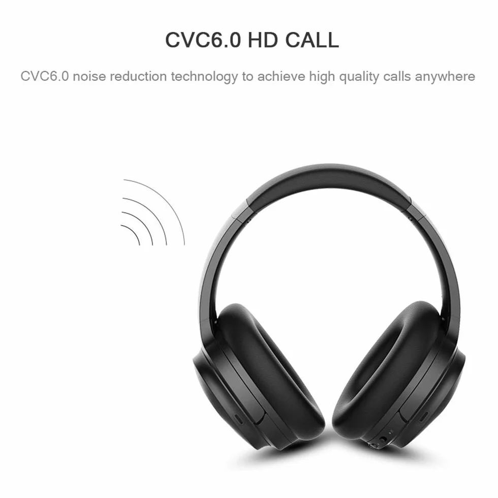 Bezprzewodowe słuchawki ADITAM, składane stereofoniczne bezprzewodowe słuchawki Bluetooth nauszne z mikrofonem Redukcja szumów Połączenie w trybie głośnomówiącym, asystent głosowy, ciemnozielony