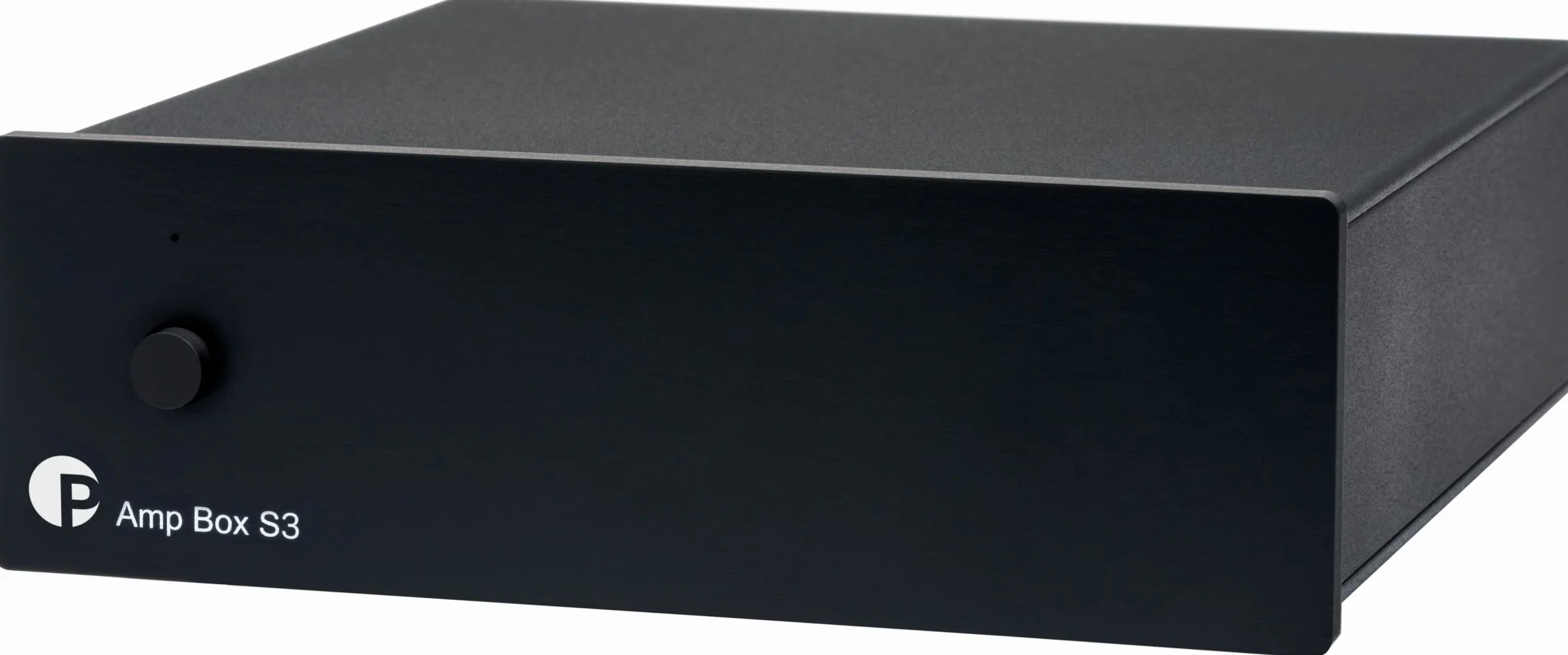 Pro-Ject Amp Box S3, mikro-audiofilowy wzmacniacz stereo o mocy 2 x 50 W, przyłącze spustowe, czarny
