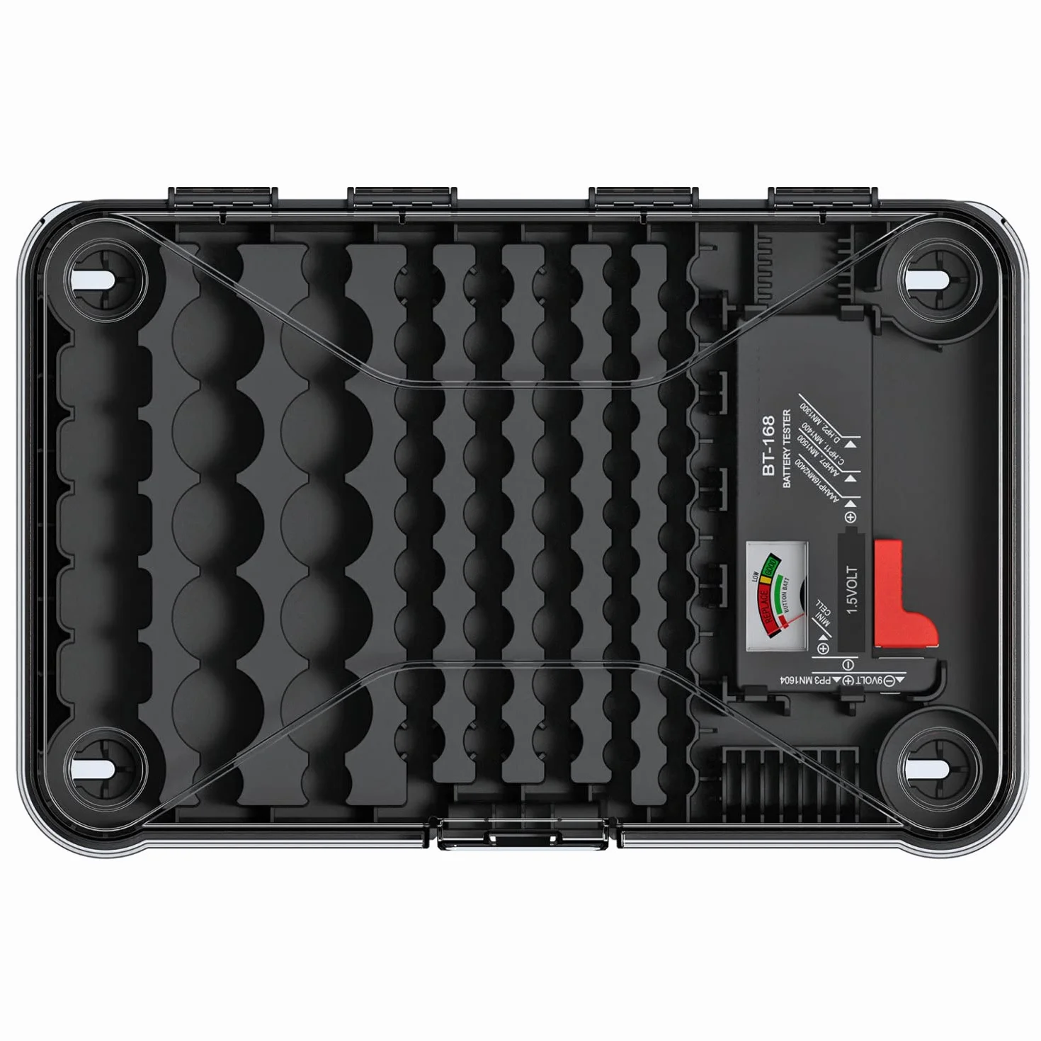 Kistenberg Battery Box KBBT Organizer na Baterie z Wyjmowanym Testerem Baterii