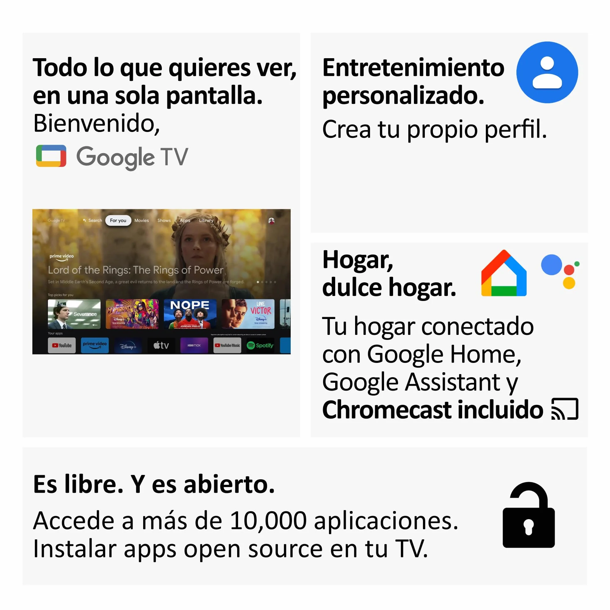 Haier QLED 4K UHD H50S80EUX Smart TV 50", Google TV, Dolby Audio, HDR 10, Smart Remote Control, Google Assistant, Bluetooth 5.1, DBX TV, HDMI 2.1 x 4, bez ramki, 2024