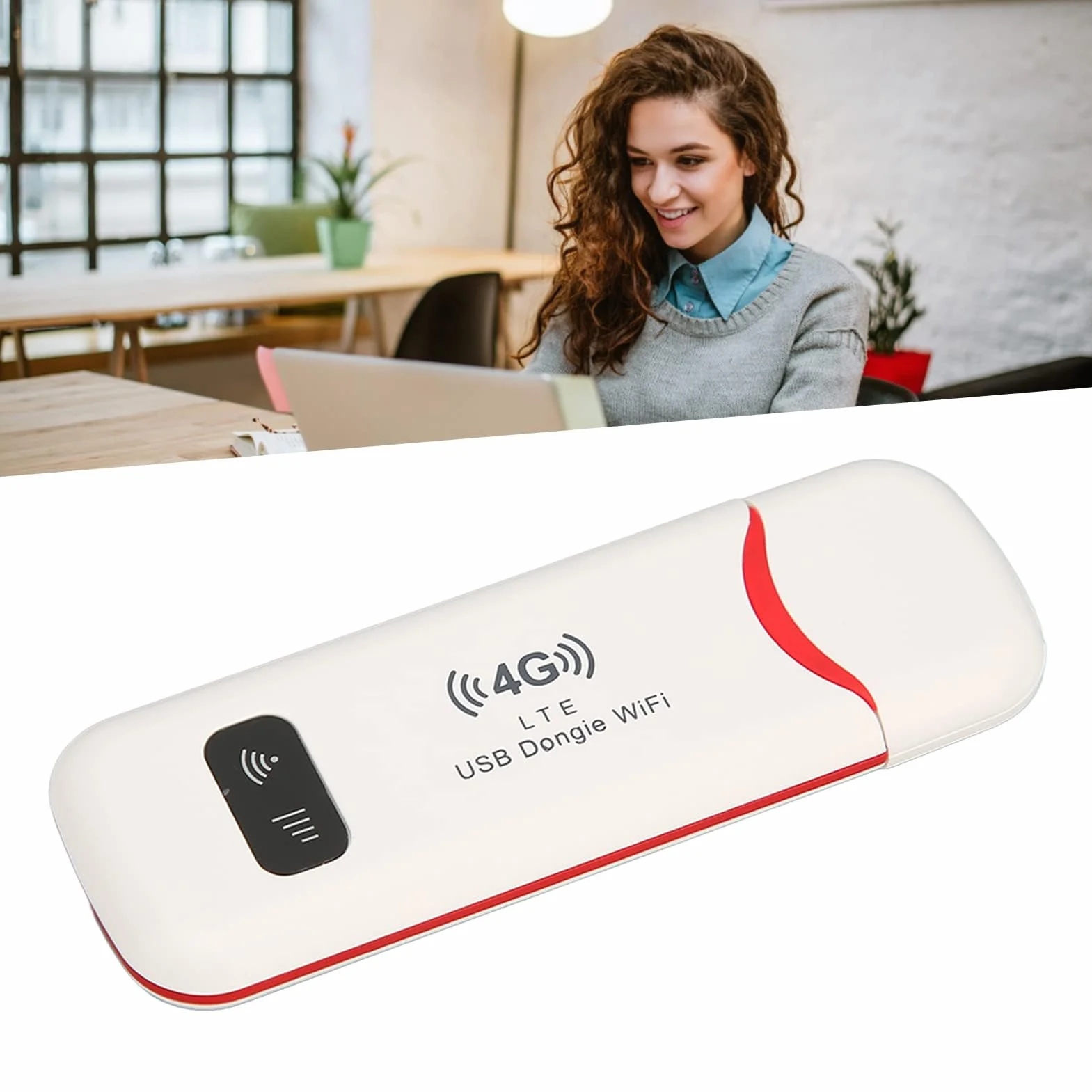 Przenośny Wi-Fi 4G LTE Wireless USB Dongle mobilny hotspot przenośny router WiFi z gniazdem na kartę SIM, szyfrowanie WPA WPA2, obsługuje 10 użytkowników mobilnych