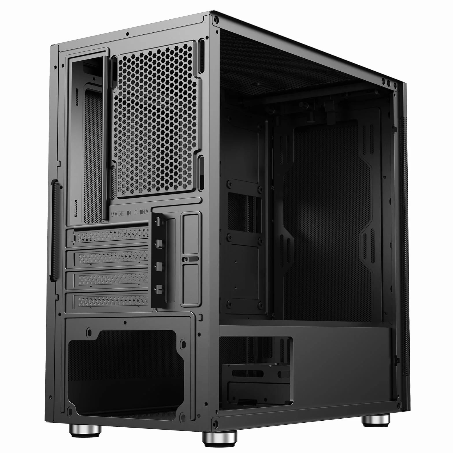 Itek Case PROMESH 35B Gaming Office Mini Tower MATX- Type-C - 2 x USB3-3 strony MESH