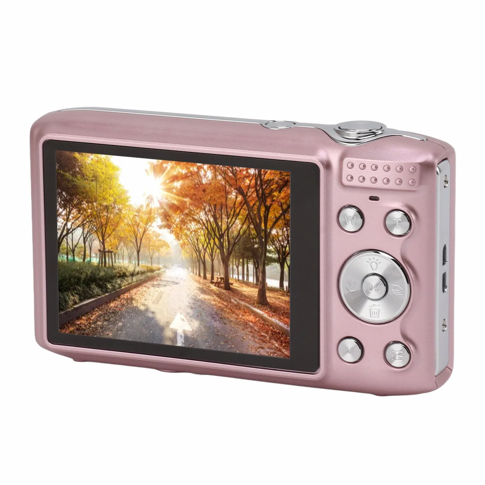 Aparat cyfrowy, 58 MP 4K Kamera do vlogowania z 16-krotnym zoomem i funkcją Anti Shake, mały podróżny dla nastolatków, dzieci, chłopców i dziewczynek (PINK)