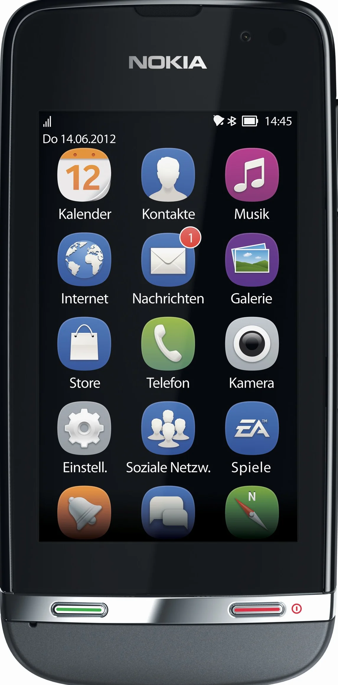 Nokia Asha 311 smartfon (ekran dotykowy 7,6 cm (3"), aparat 3,2 megapikseli) ciemnoszary