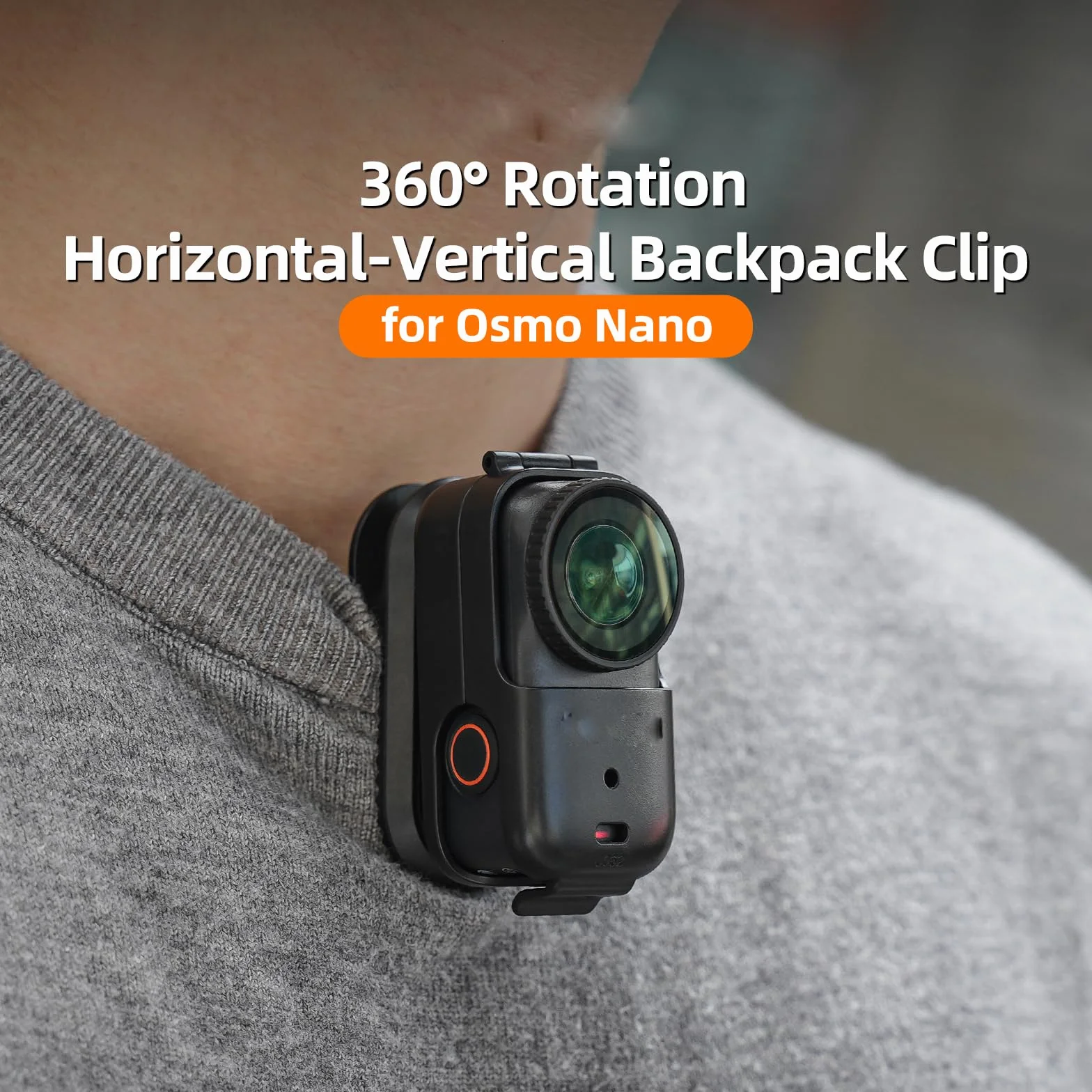 Klips do plecaka do DJI Osmo Nano, łatwy klips zacisk stojak szybkie zwalnianie uchwyt adaptera, kamera sportowa obracany o 360° wspornik fotografowania stała ramka akcesoria