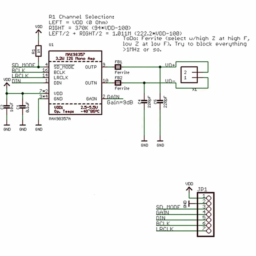 MAX98357 Klasa D Audio Amplifier Board I2S 3W DAC Decoder Breakout Module Bezfiltrowy