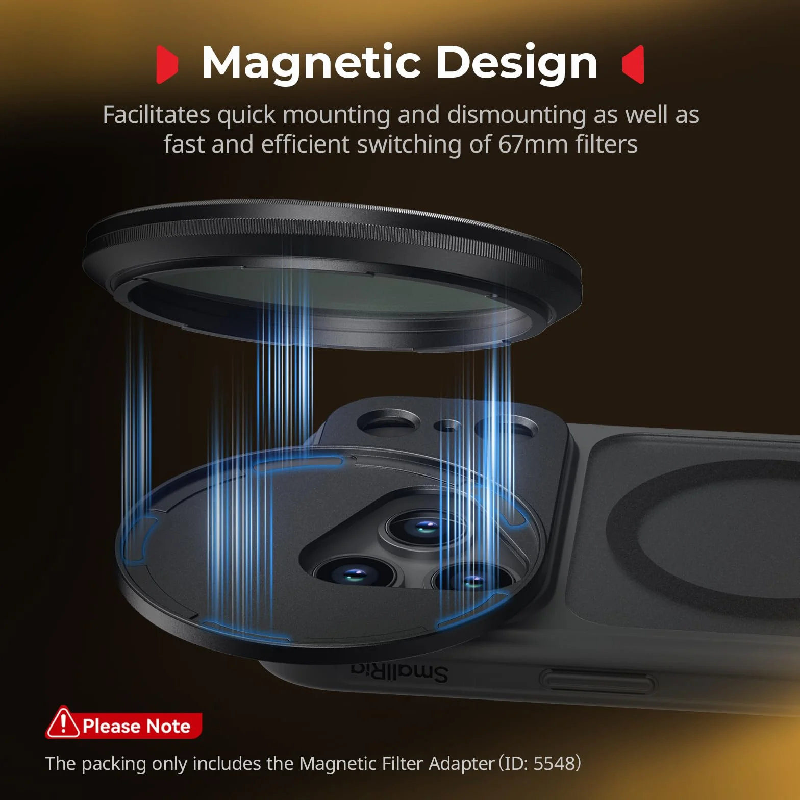 SMALLRIG Magnetyczny adapter pierścieniowy do filtrów 67 mm do iPhone'a 17 Pro Max 5551/5552