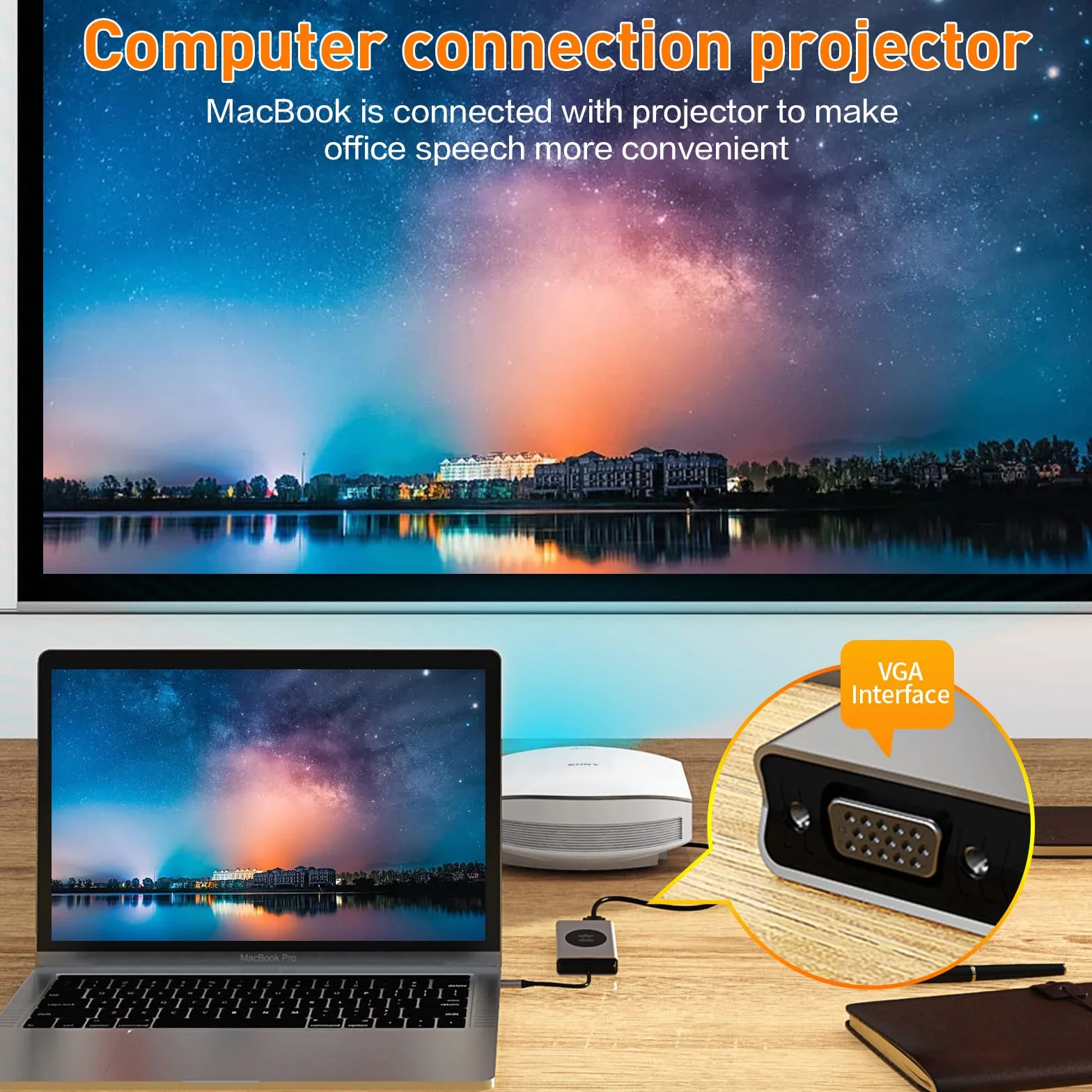 Adapter/Hub USB C z bezprzewodowym ładowaniem, 13 w 1, z HDMI 4K, VGA, 2 x USB 3.0, USB C 3.0 i 2.0, RJ45, Power Delivery 100 W, SD/TF i 3,5 mm AUX, kompatybilny z MacBookiem Pro i innymi laptopami