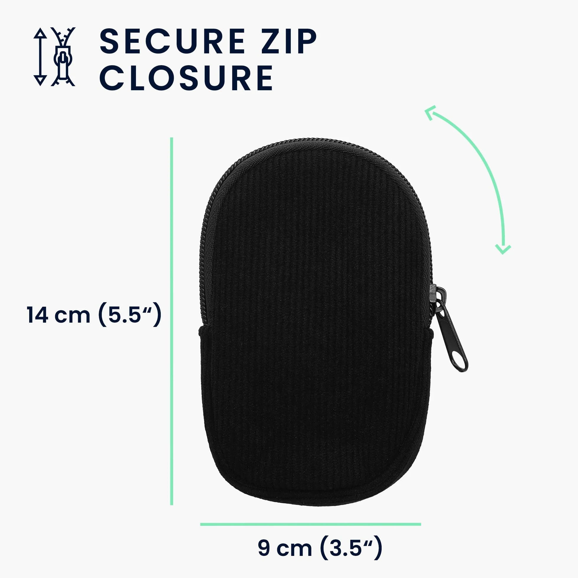 kwmobile etui na mysz kompatybilne z Logitech Pebble Mouse 2 M350s / M350 Etui na mysz Bluetooth z wytrzymałego sznurka i neoprenu - czarne