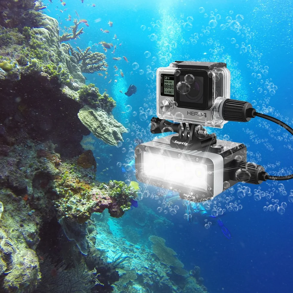 Suptig Obudowa wodoodporna obudowa do GoPro Hero 4 Hero 3+ Hero3 zewnętrzna kamera sportowa do ładowania pod wodą - wodoodporna do 40 m