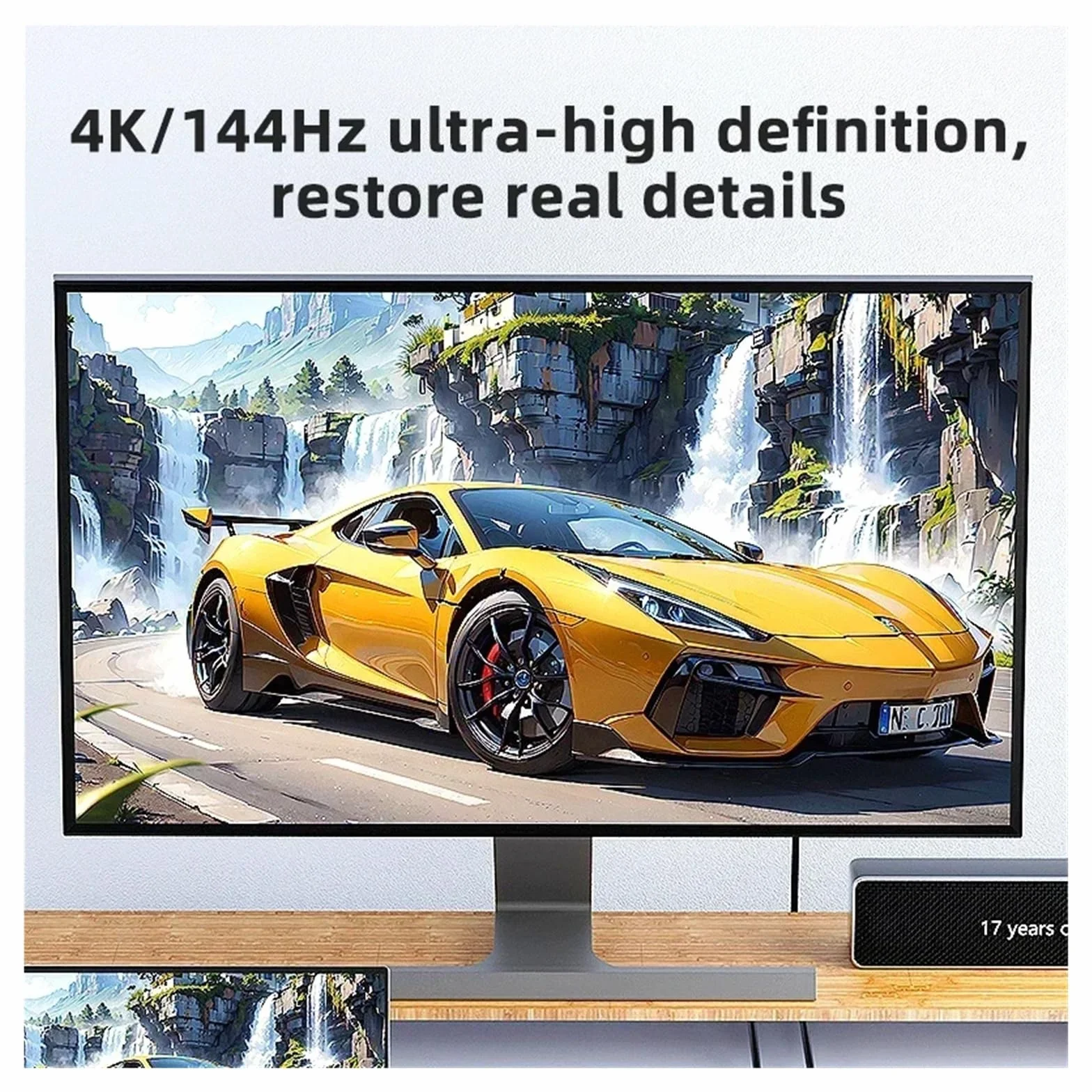 Compatible Splitter 8K MST SST 1In 2 Out DP 1.4 8K@30Hz 4K@120Hz to DisplayPort Converter(DP to 2HD)