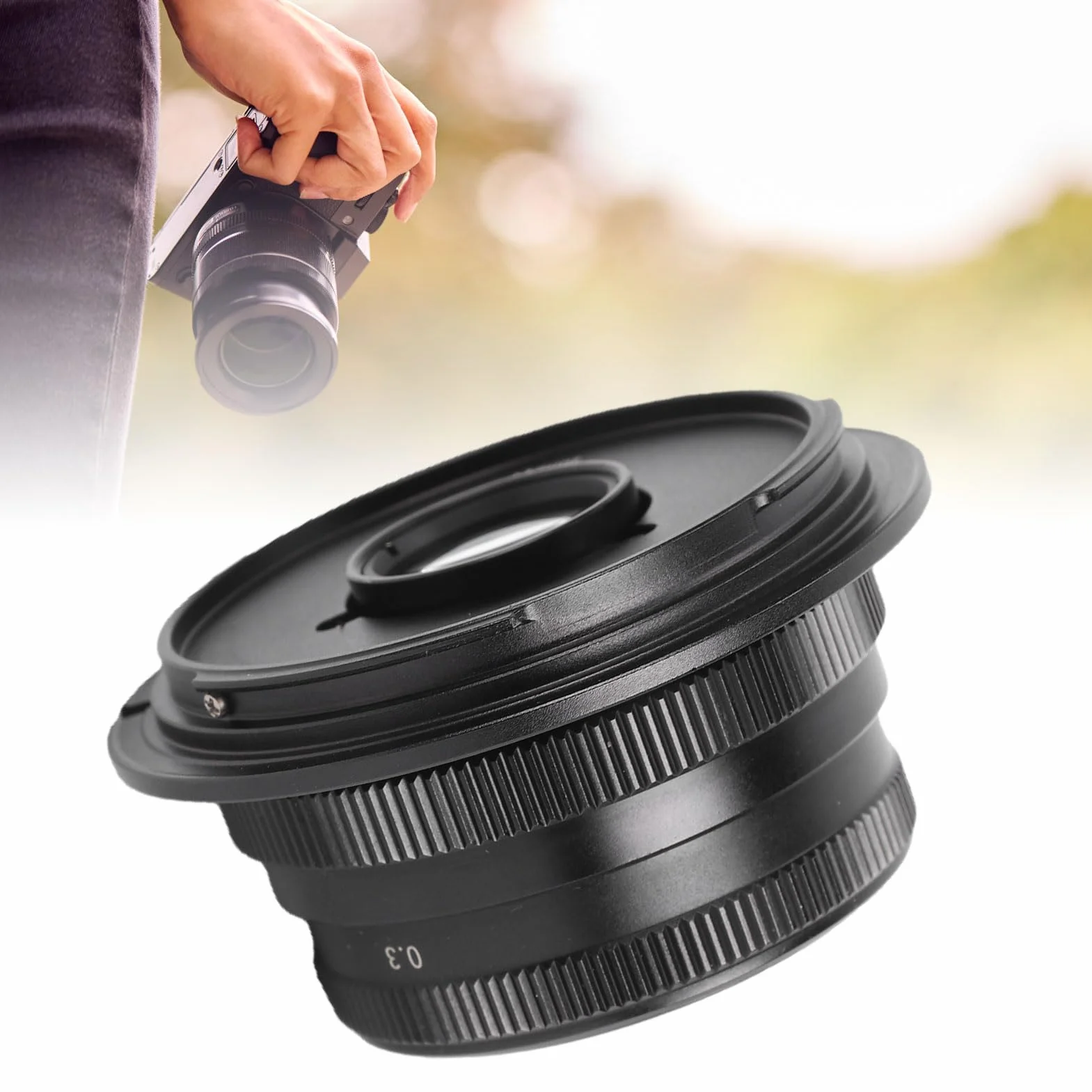 Sxhlseller Obiektyw Stałoogniskowy 25mm F1.8 z Manualnym Ustawieniem Ostrości do Aparatów APS-C, Szeroki Otwór, 8-listkowy Obiektyw o Stałej Ogniskowej, Kompaktowy do Fotografii R7 R10 R50