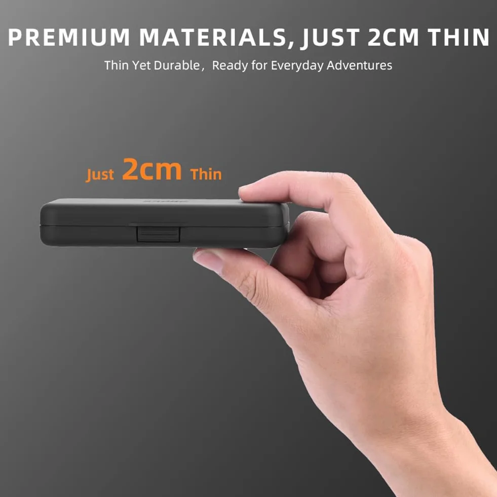 Przenośny magnetyczny etui do przechowywania na obiektywy DJI Osmo Pocket 4/3, etui na filtry obiektywu aparatu, organizer akcesoriów do aparatu, etui podróżne może pomieścić 7 kieszeni, 3