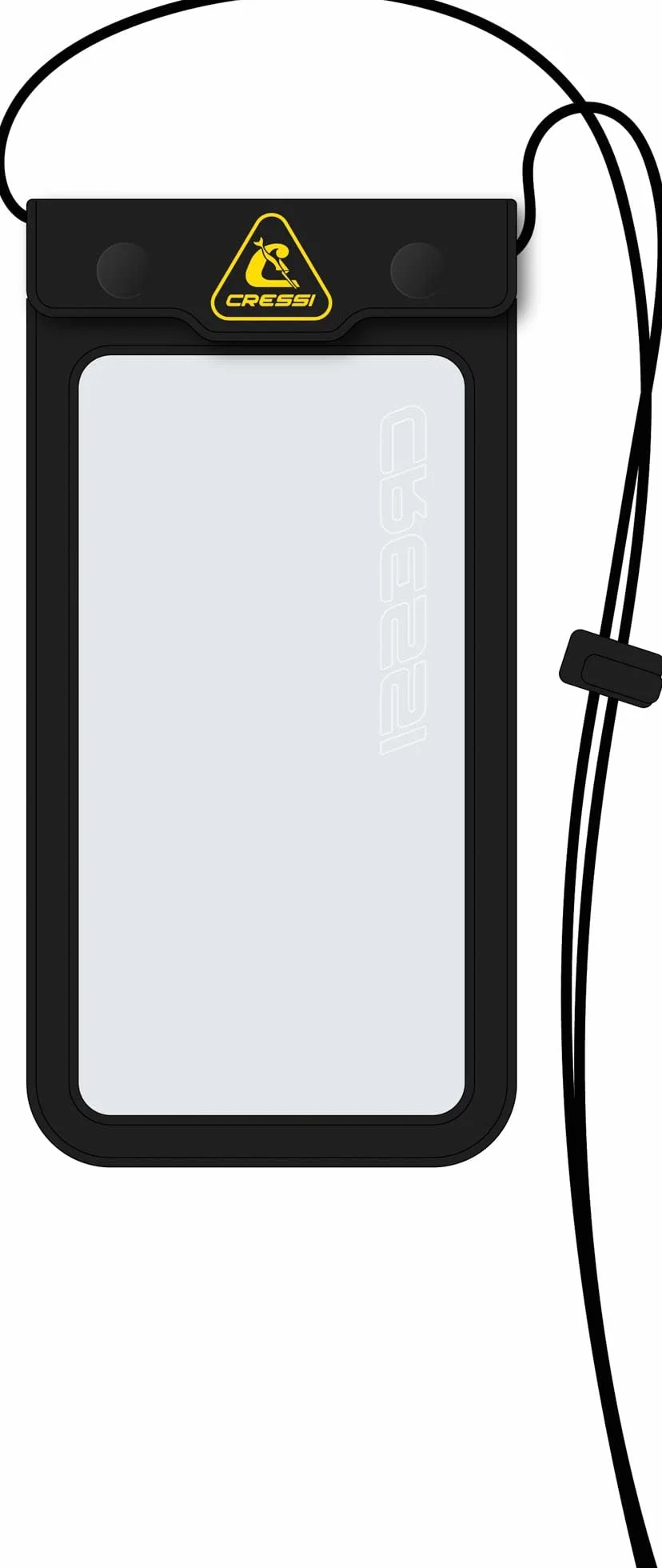 Cressi Jimmy etui na telefon czarne - miękkie wodoodporne etui na telefon komórkowy, czarne, 18 cm, dorosły unisex